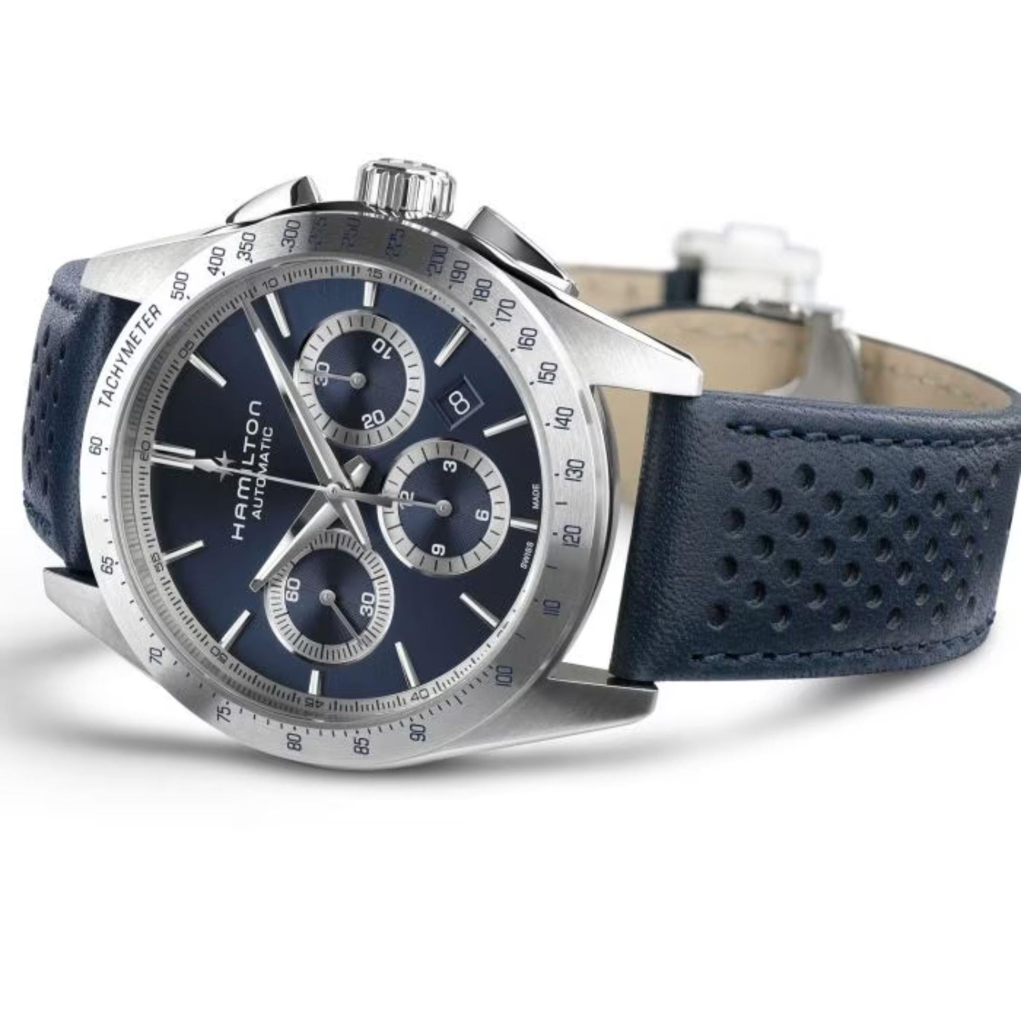 Hamilton Jazzmaster Performer Automatic Chronograph Blue Dial Men's Watch H36616640
