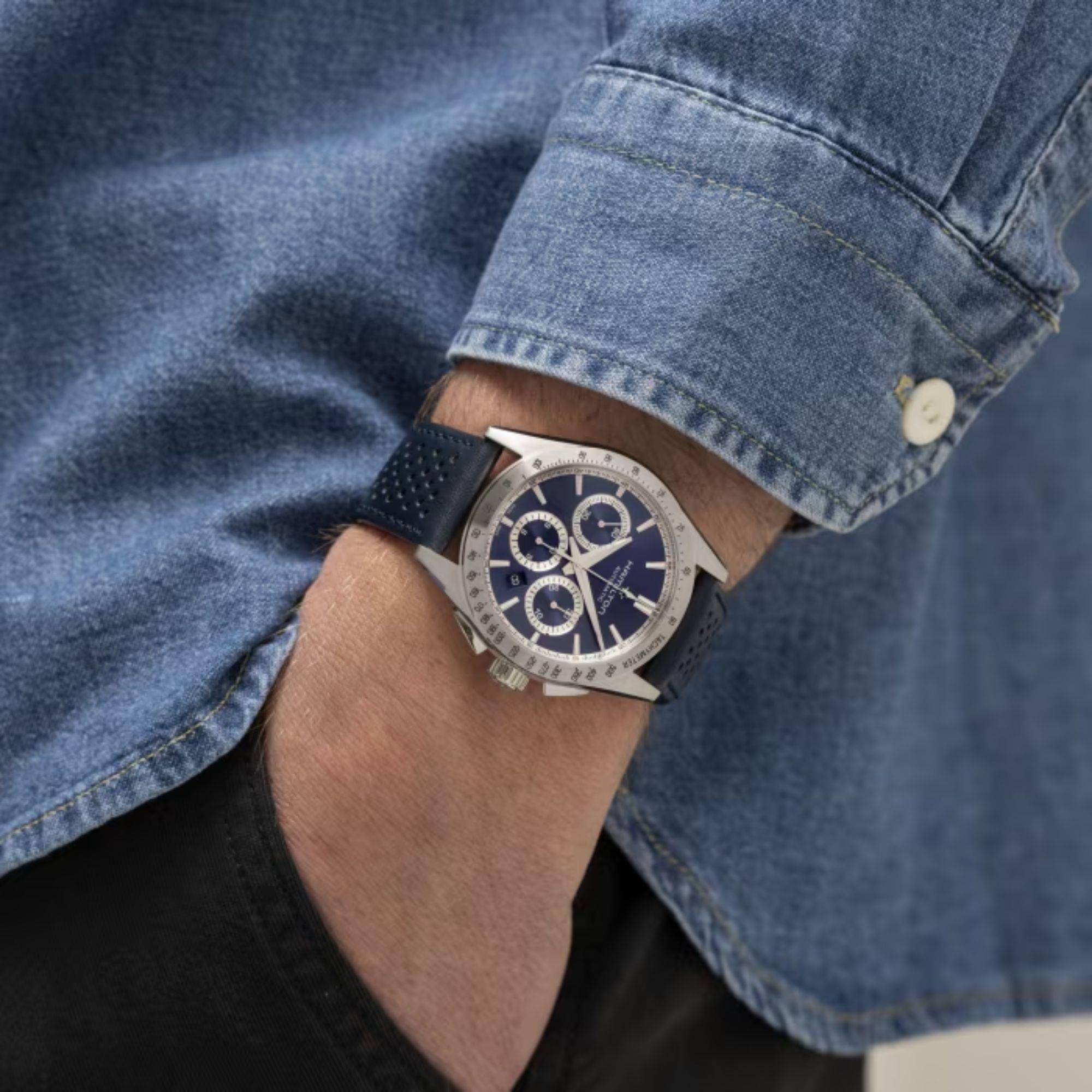 Hamilton Jazzmaster Performer Automatic Chronograph Blue Dial Men's Watch H36616640