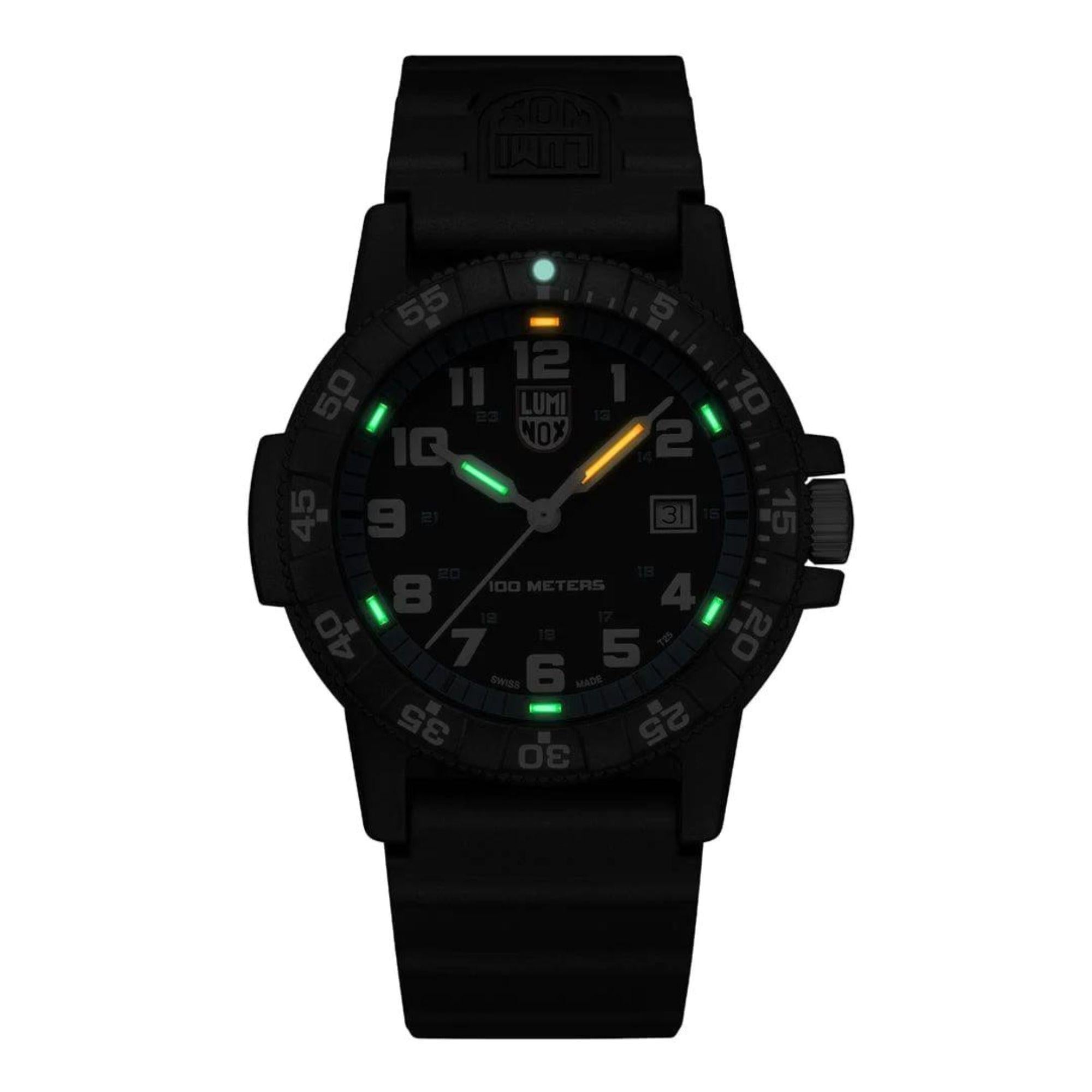 Luminox Leatherback Sea Turtle 0320 Series Black Dial Black PU Strap Men's Watch XS.0324