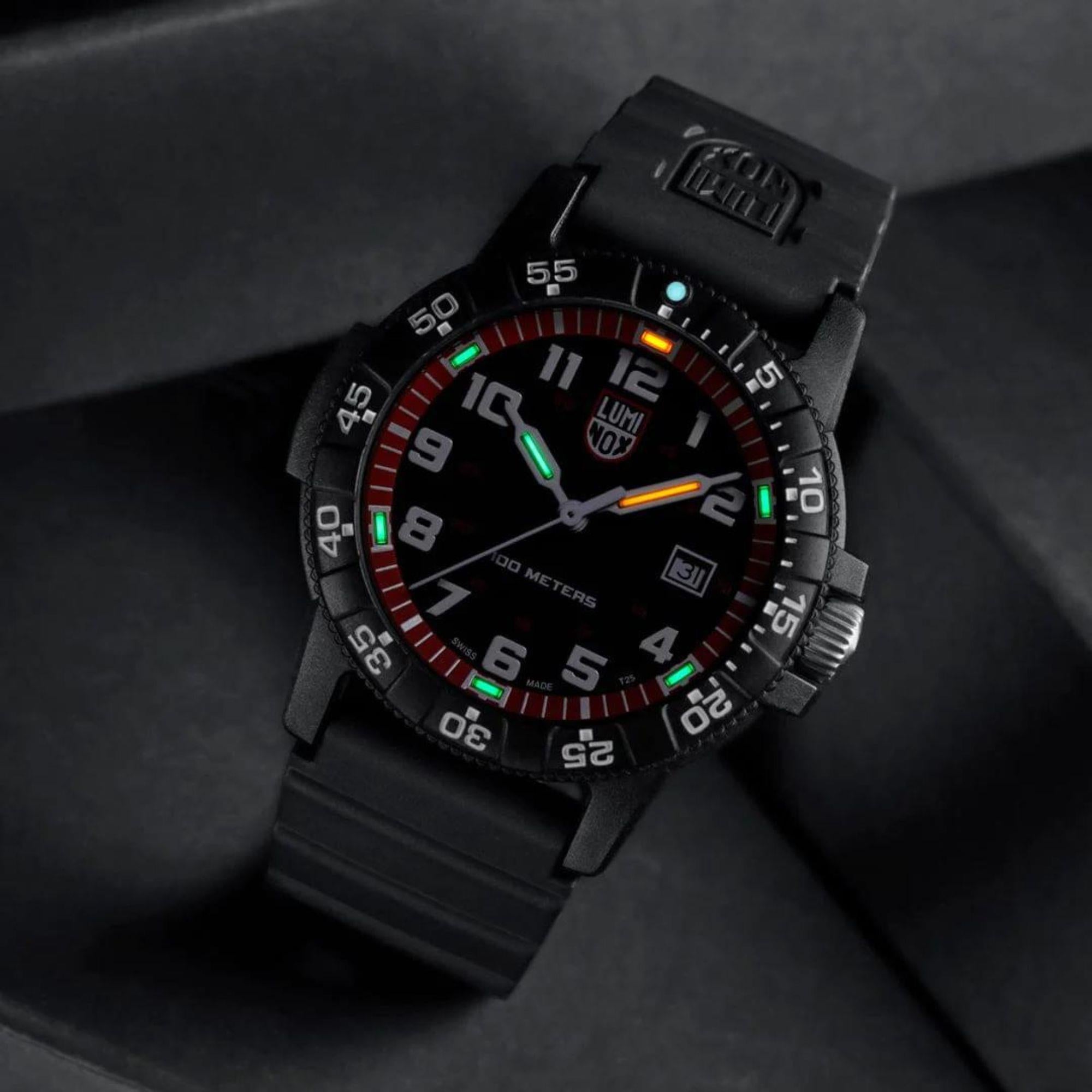 Luminox Leatherback Sea Turtle Giant Series Black Dial with Black PU Strap Mens Watch XS.0335