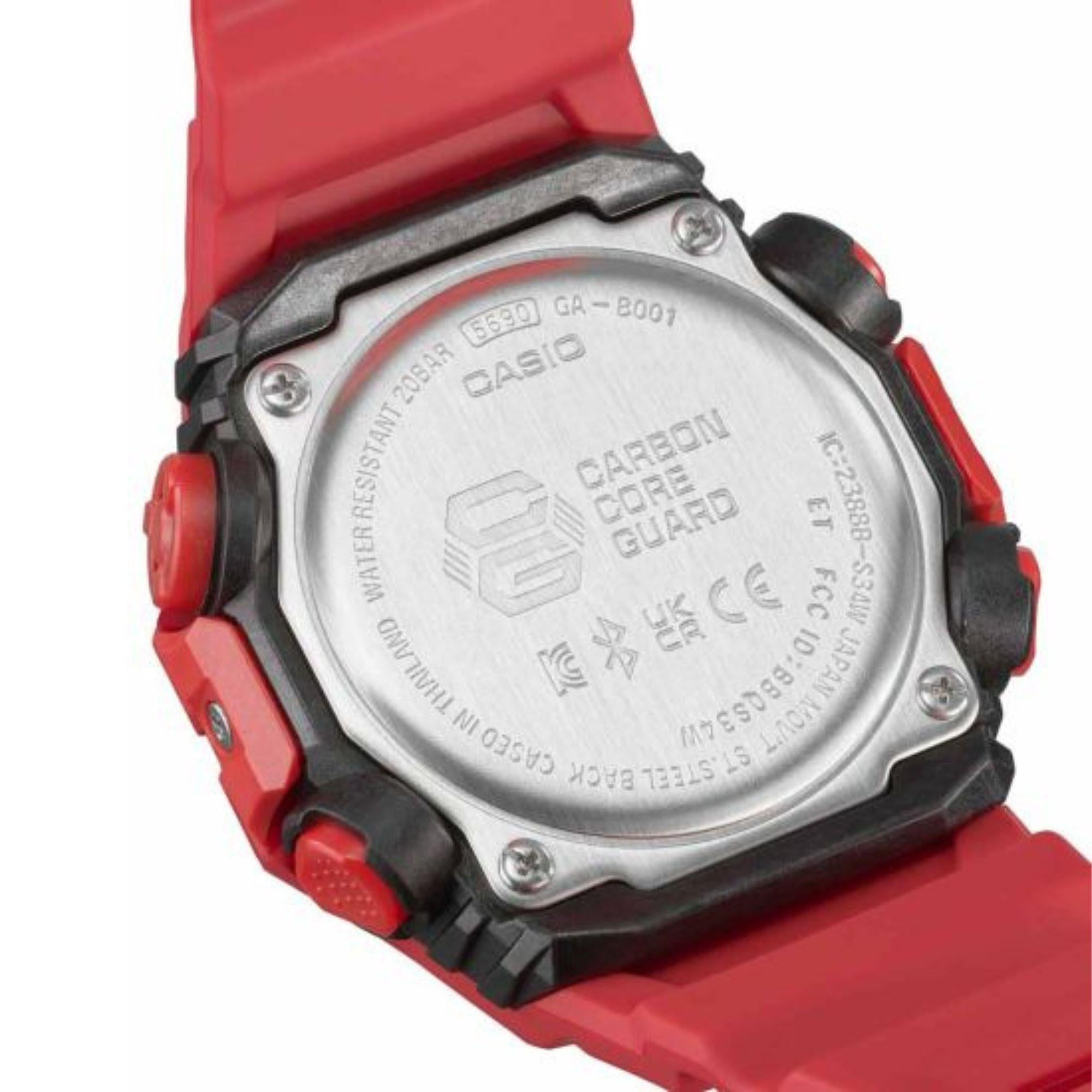 Casio G-Shock Red Integrated Bezel and Band GA-B001 Series GA-B001-4AER