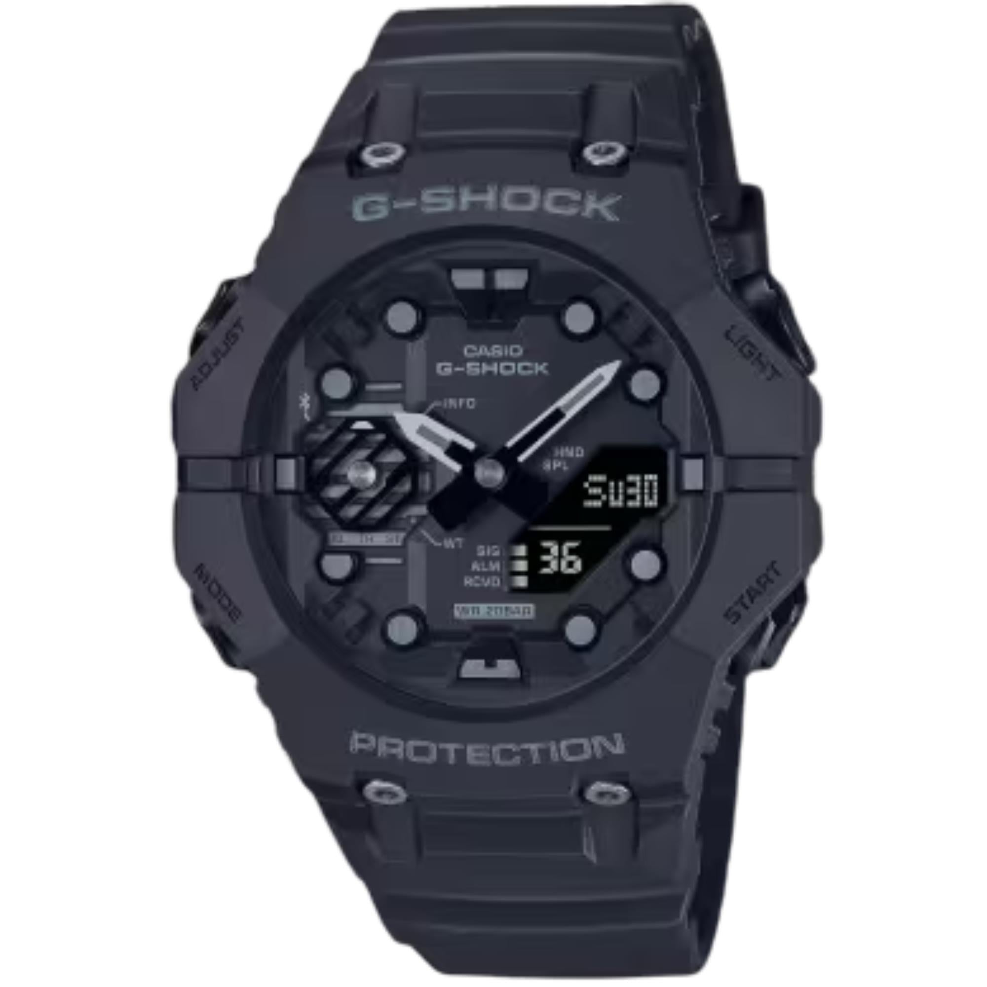 Casio G-Shock Quartz Black Dial Black Resin Strap Mens Watch GA-B001-1AER