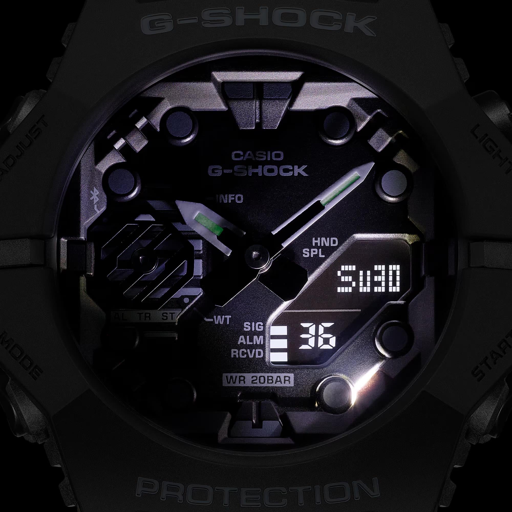 Casio G-Shock Quartz Black Dial Black Resin Strap Mens Watch GA-B001-1AER