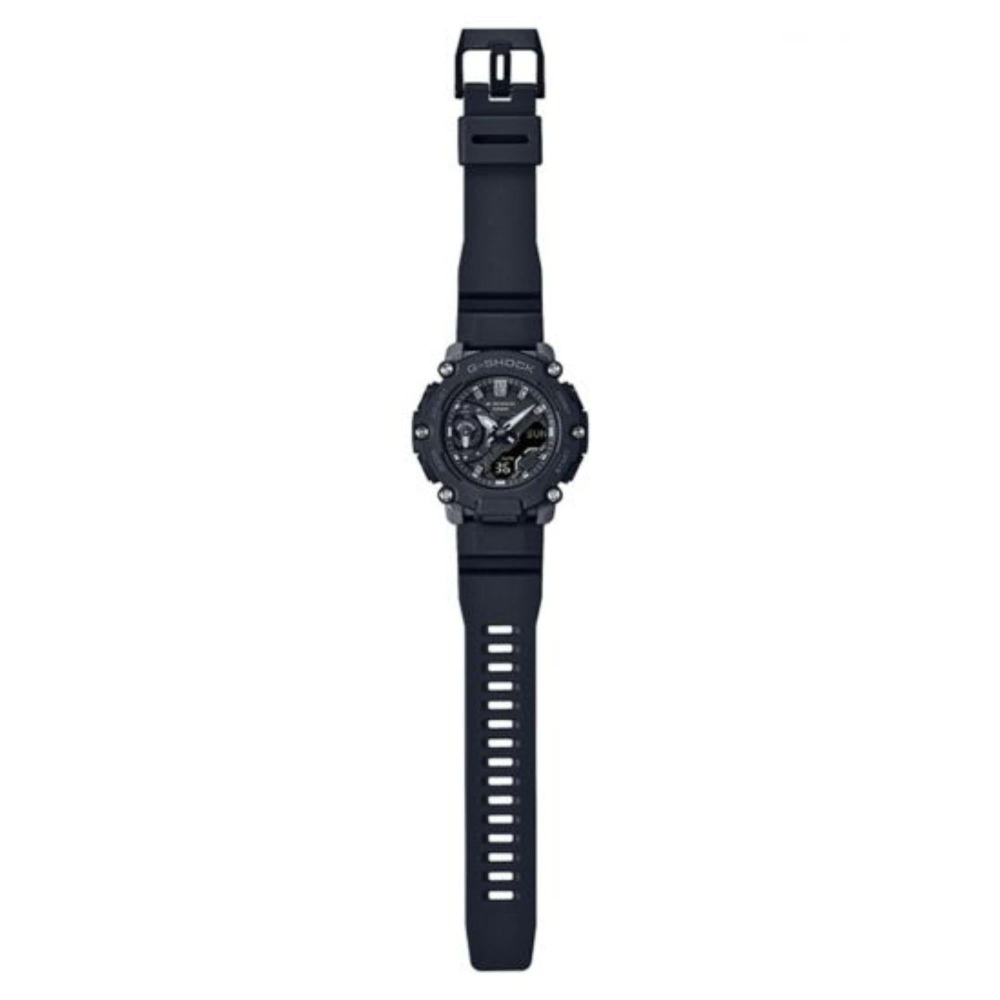 Casio G-Shock S2200 Monochrome Colour Series Black Dial Black Rubber Men's Watch GMA-S2200-1AER
