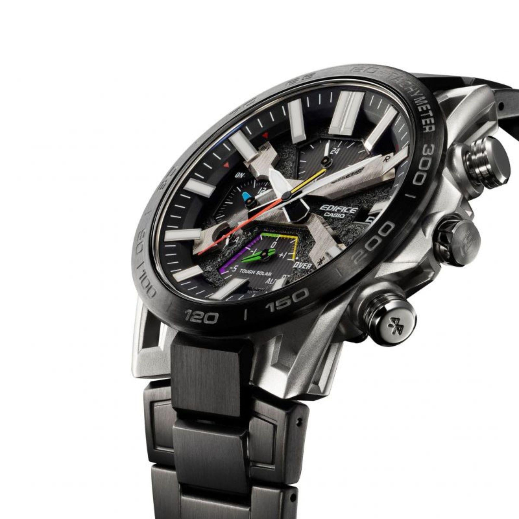 Casio Edifice Sospensione Solar Bluetooth Chronograph Grey Dial Men's Watch EQB-2000DC-1AER