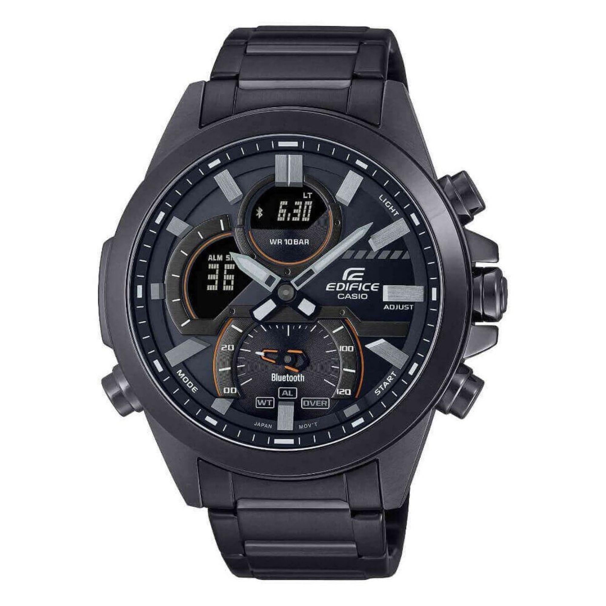 Casio Edifice Analogue-Digital Bluetooth Black Dial Black PVD Men's Watch ECB-30DC-1AEF