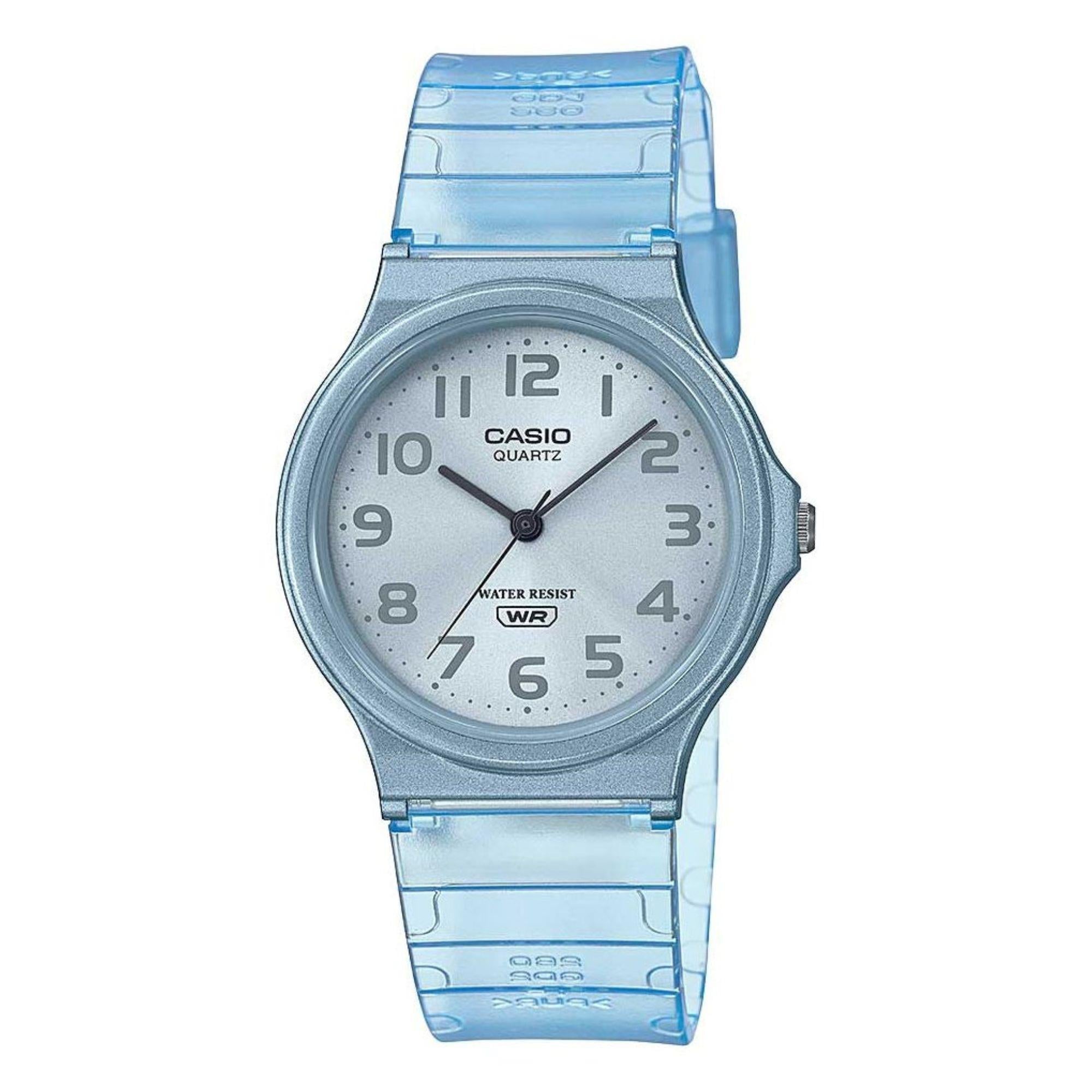 Casio Collection Blue Skeleton Series Unisex Watch MQ-24S-2BEF