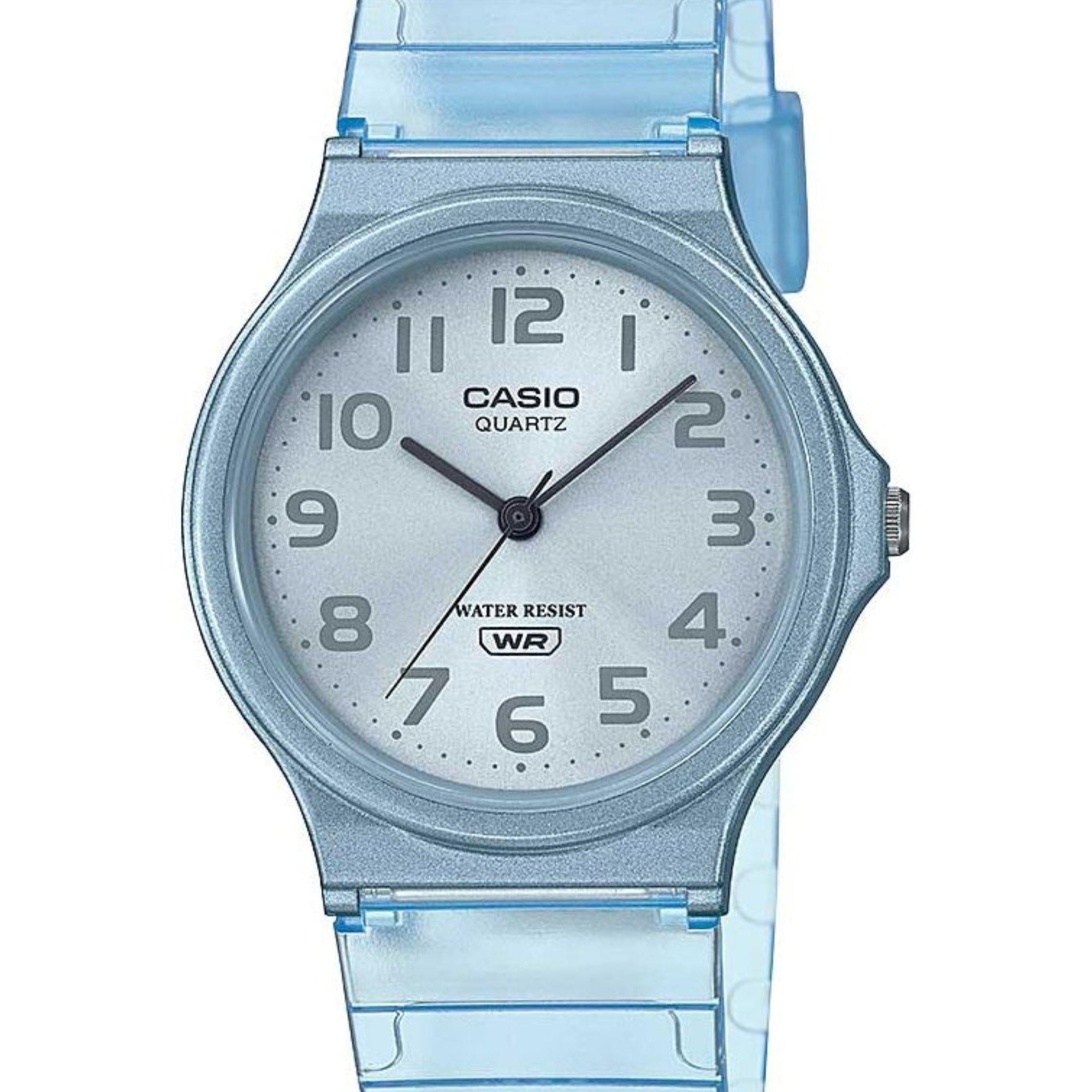 Casio Collection Blue Skeleton Series Unisex Watch MQ-24S-2BEF