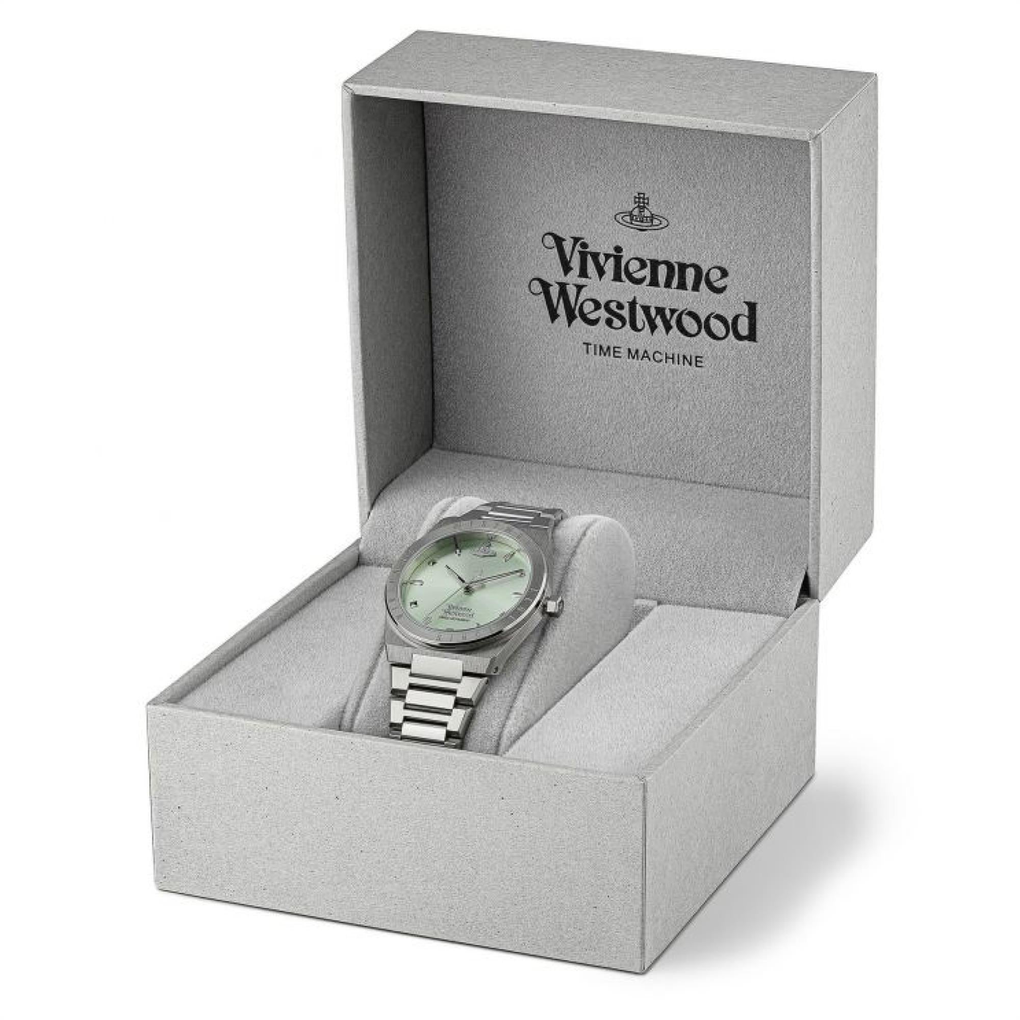 Vivienne Westwood Charterhouse Green Dial Stainless Steel Bracelet Ladies Watch VV244PGRSL