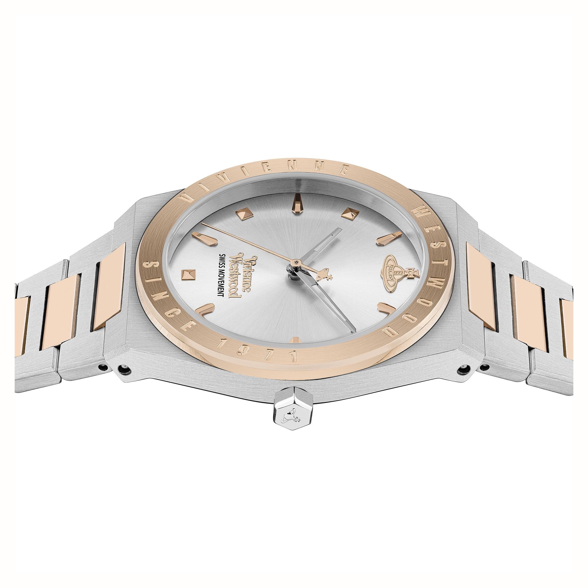 Vivienne Westwood Charterhouse Silver Dial Two Tone Stainless Steel Bracelet Ladies Watch VV244SLSR