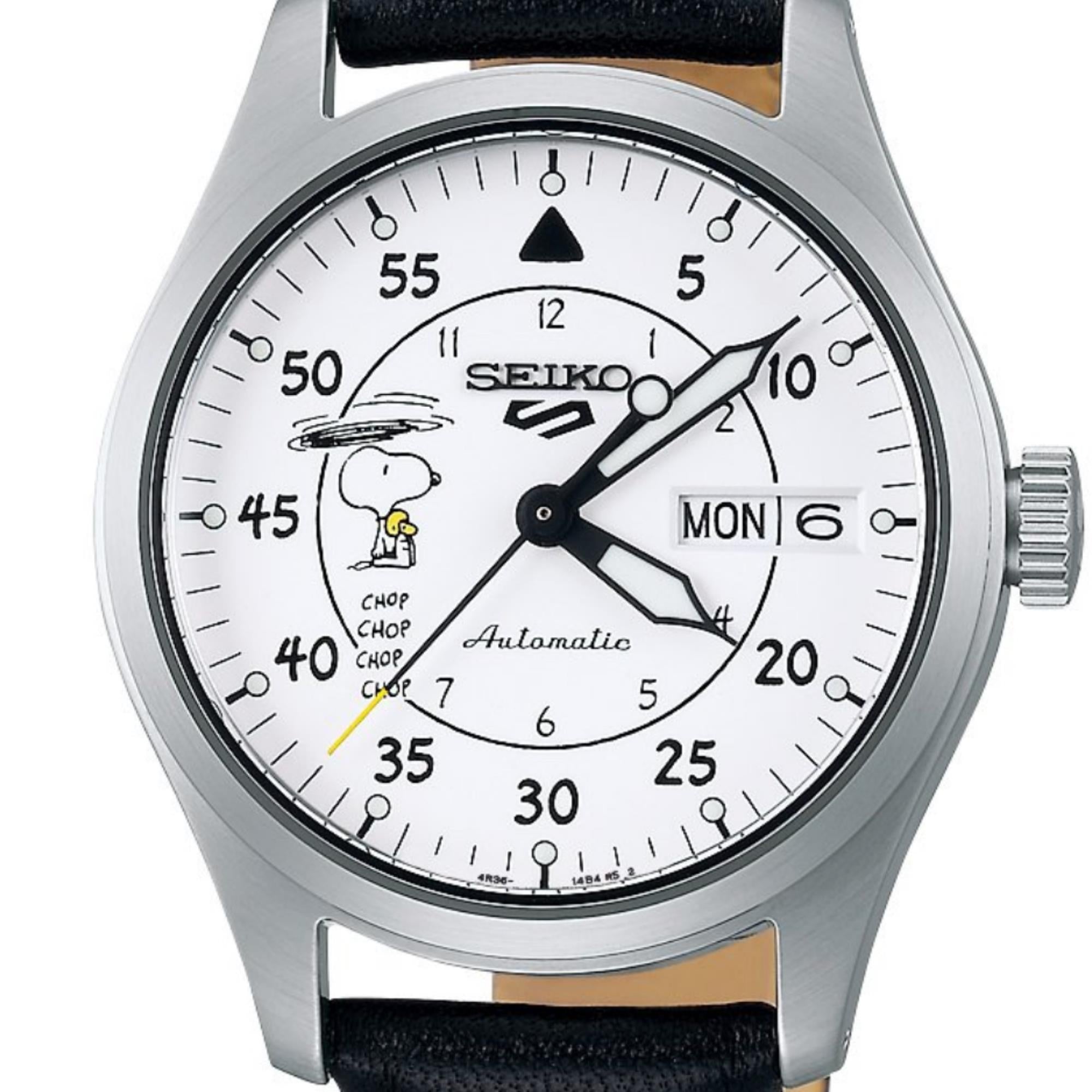 Seiko 5 Sports X Peanuts Parachute Limited Edition Automatic White Dial Watch SRPK27K1