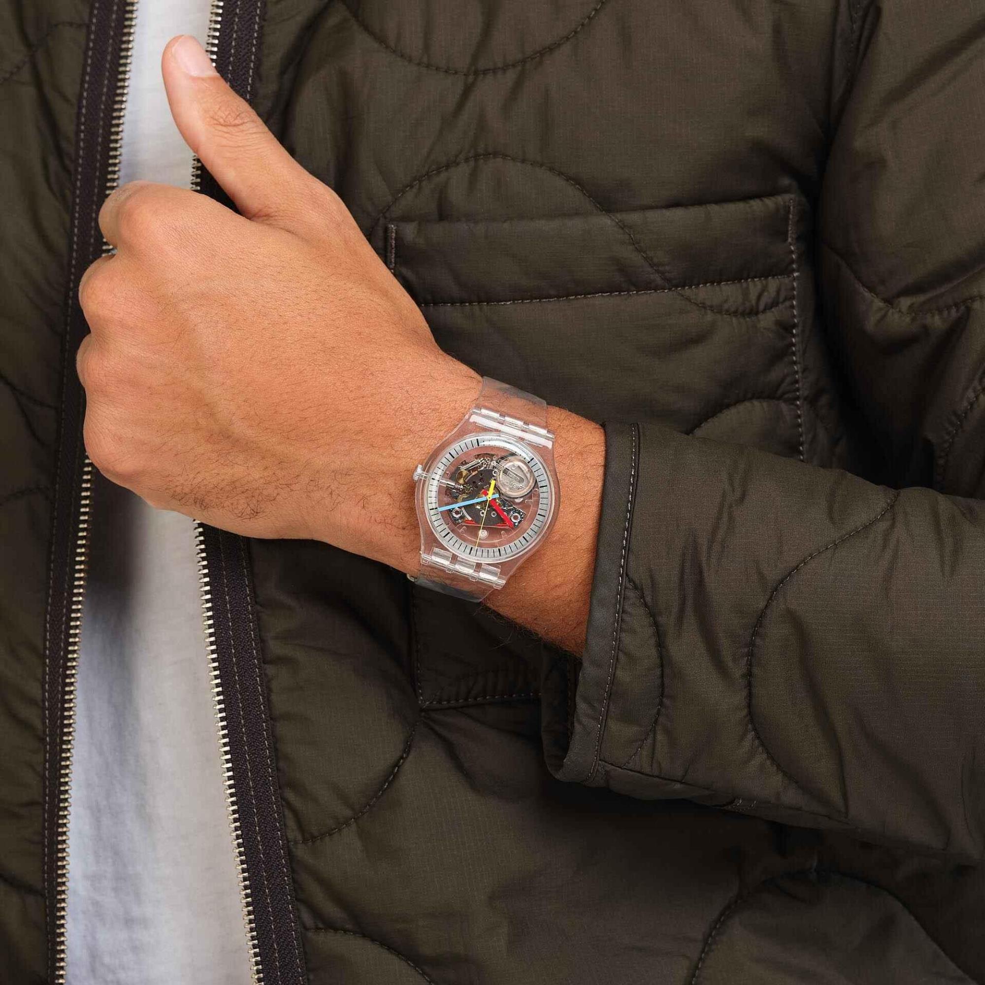 Swatch CLEARLY NEW GENT Transparent Dial Unisex Watch Watch SO29K100-S06