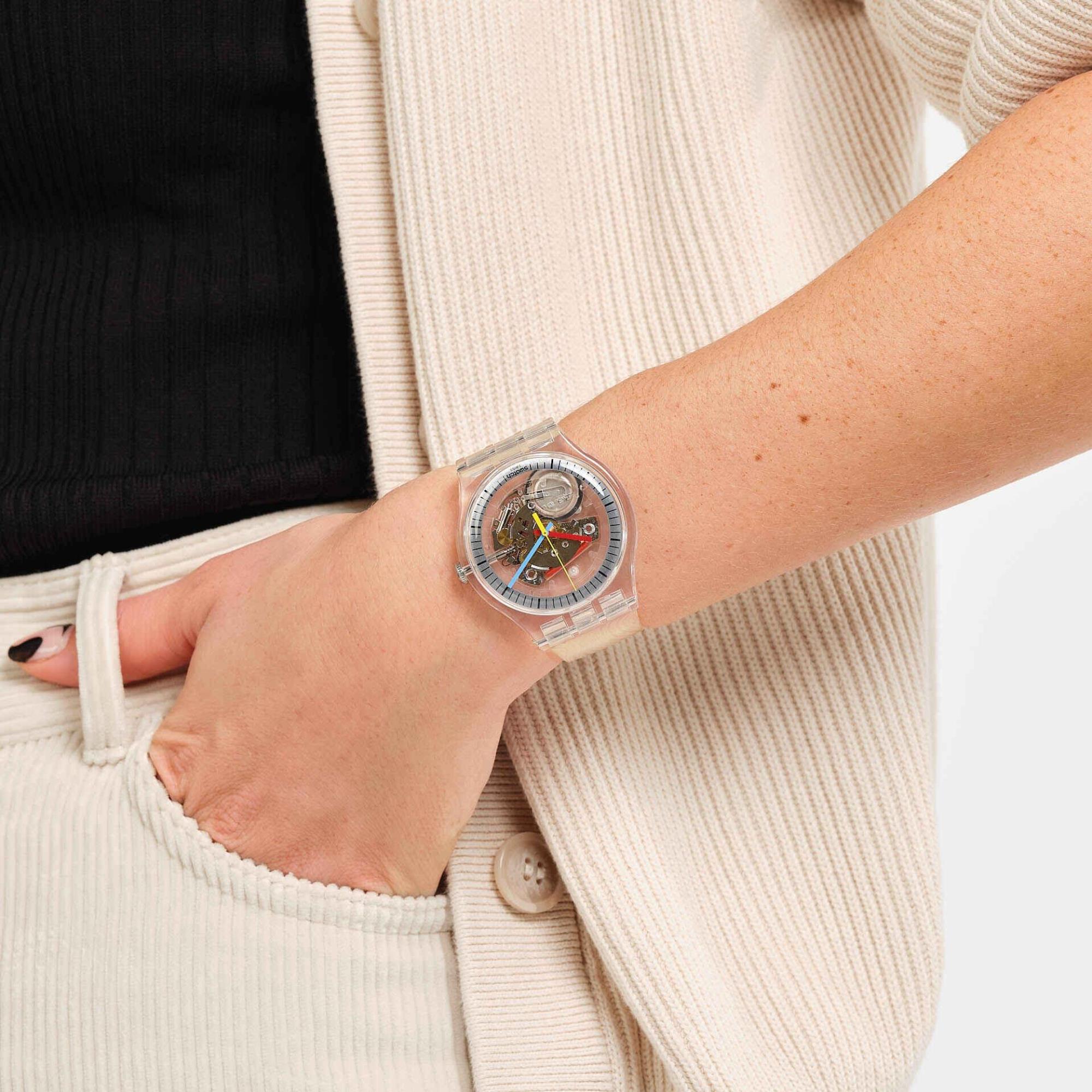 Swatch CLEARLY NEW GENT Transparent Dial Unisex Watch Watch SO29K100-S06