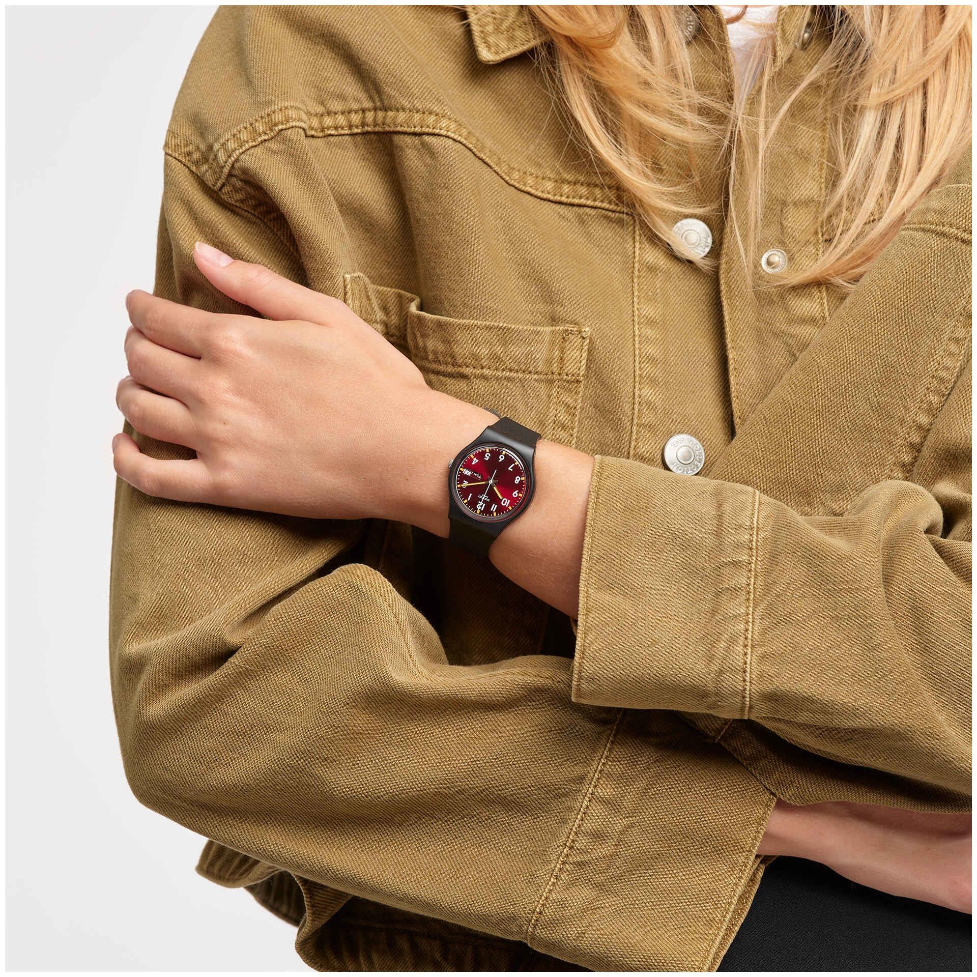 Swatch SIR RED Classic Original Gent Red Dial Unisex Watch SO28B704