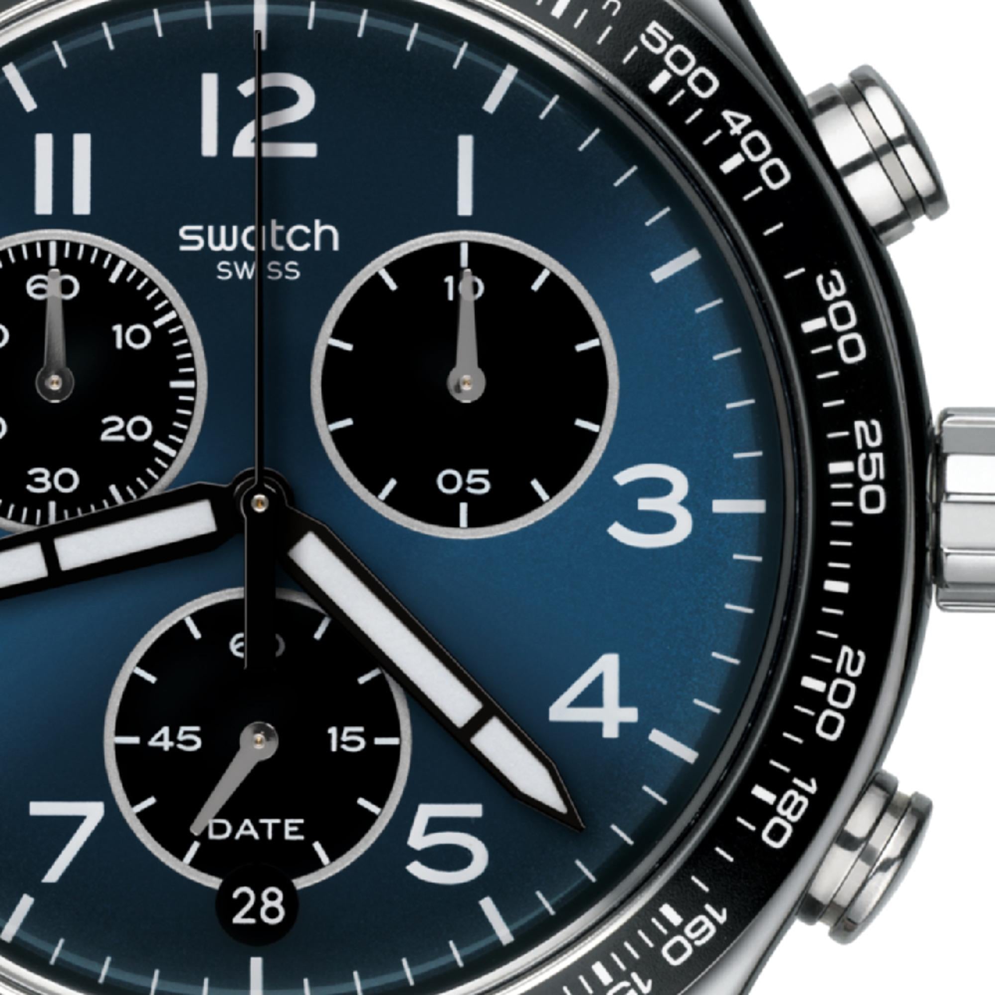 Swatch BOXENGASSE AGAIN Blue Dial Men's Watch YVS423GC