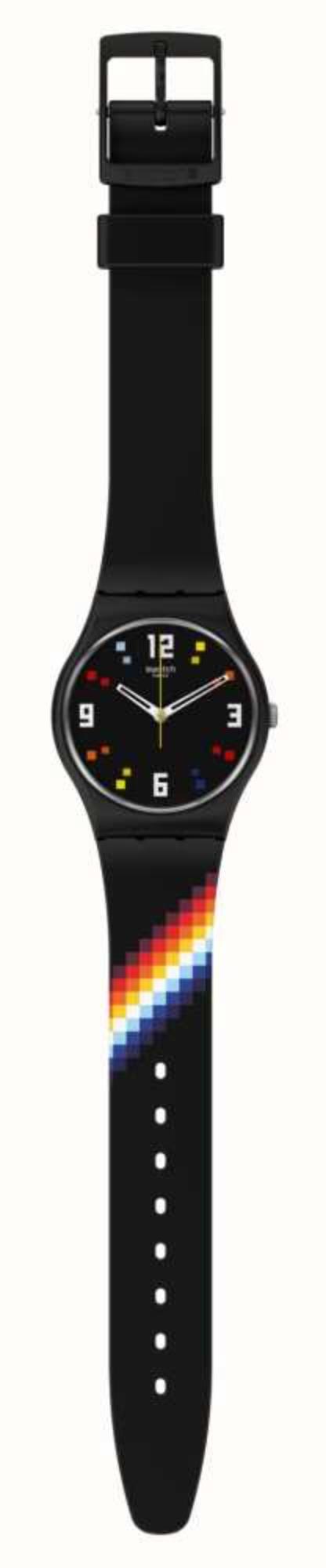 Swatch BLACK CAROUSEL SQUARES The March Collection SO28B705