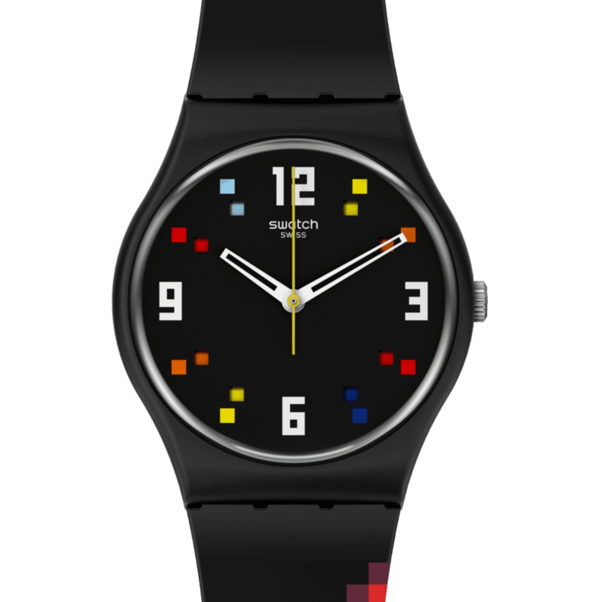 Swatch BLACK CAROUSEL SQUARES The March Collection SO28B705