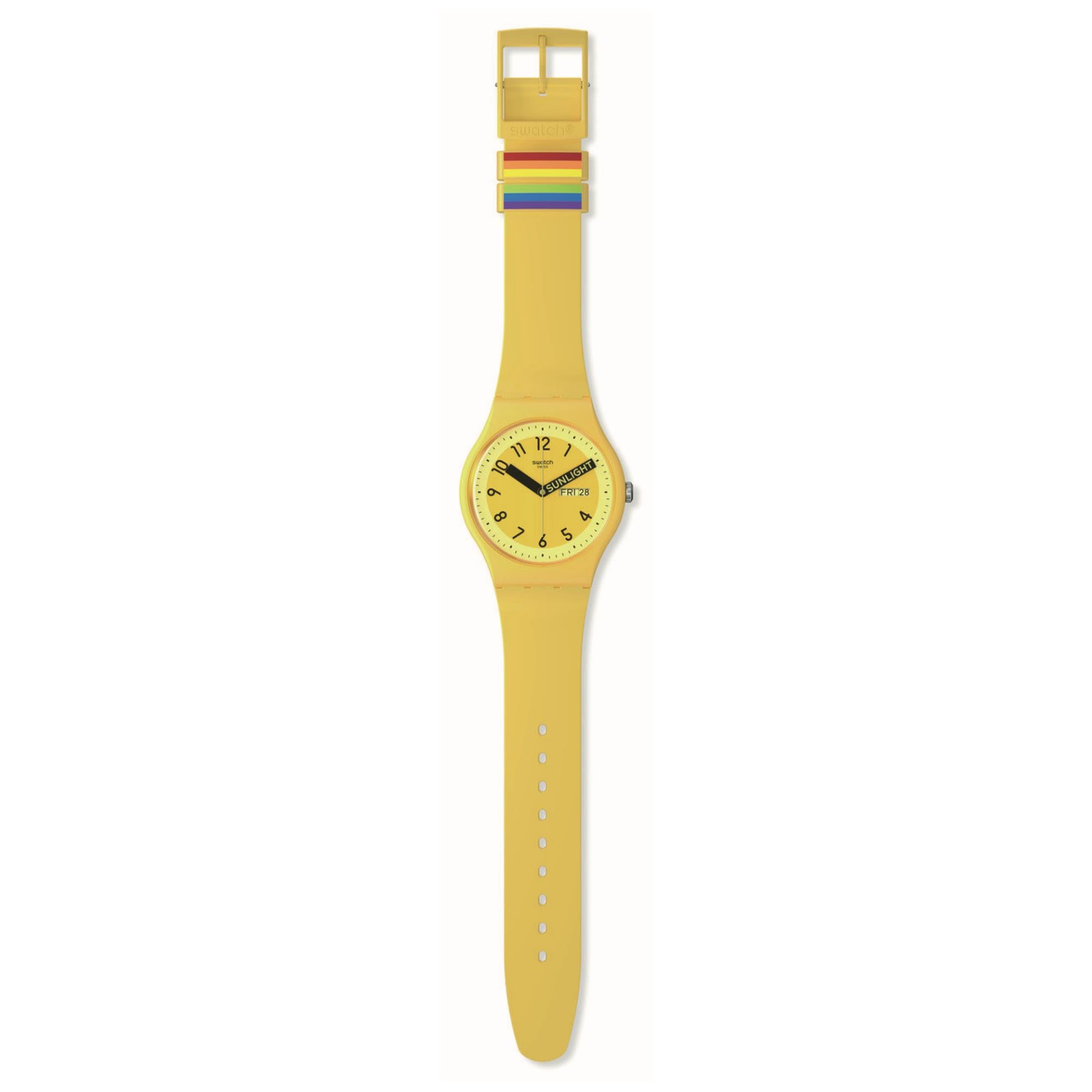 Swatch Pride 'Proudly Yellow' Quartz Yellow Dial Watch SO29J702