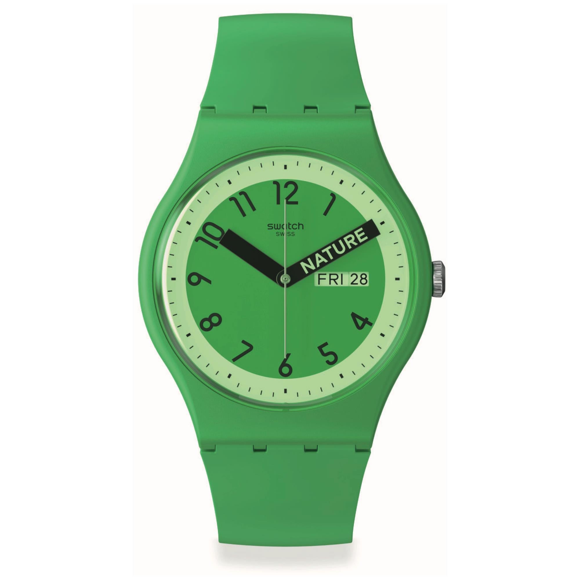 Swatch Proudly Green "Nature" Green Quartz Watch SO29G704