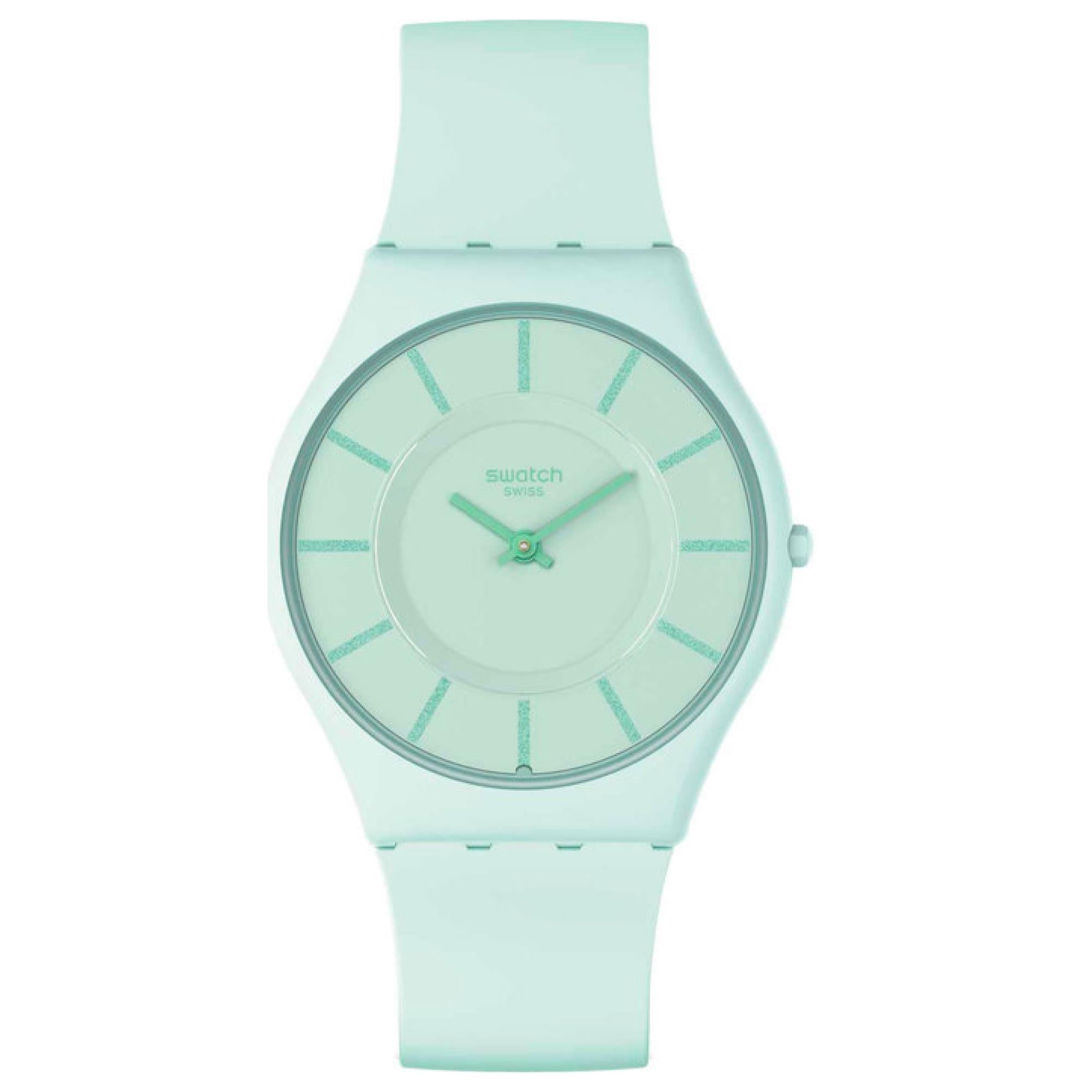 Swatch Turquoise Lightly Quartz Lime Green Unisex Watch SS08G107