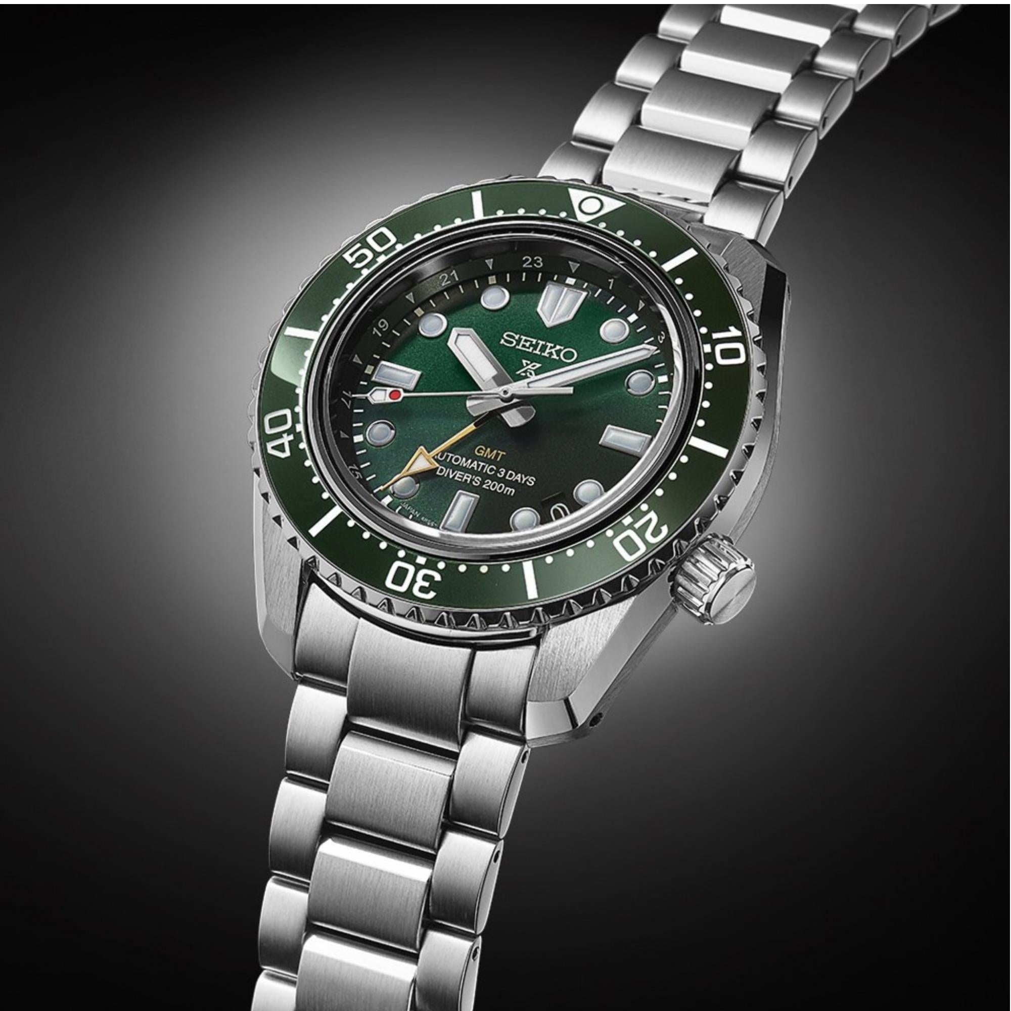 Seiko Prospex 1968 "Marine Green "Divers Modern Re-Interpretation GMT Green Dial Men's Watch SPB381J1