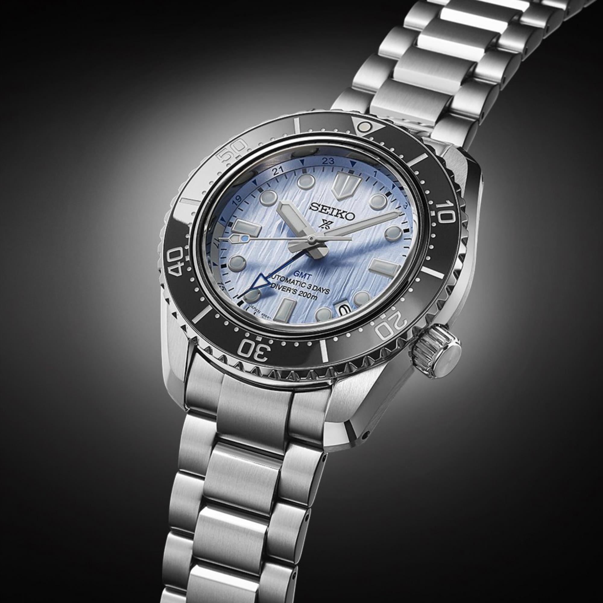 Seiko Prospex ''Glacier'' 110th Anniversary Limited Edition Save The Ocean 3 Day Blue Dial Men's Watch SPB385J1