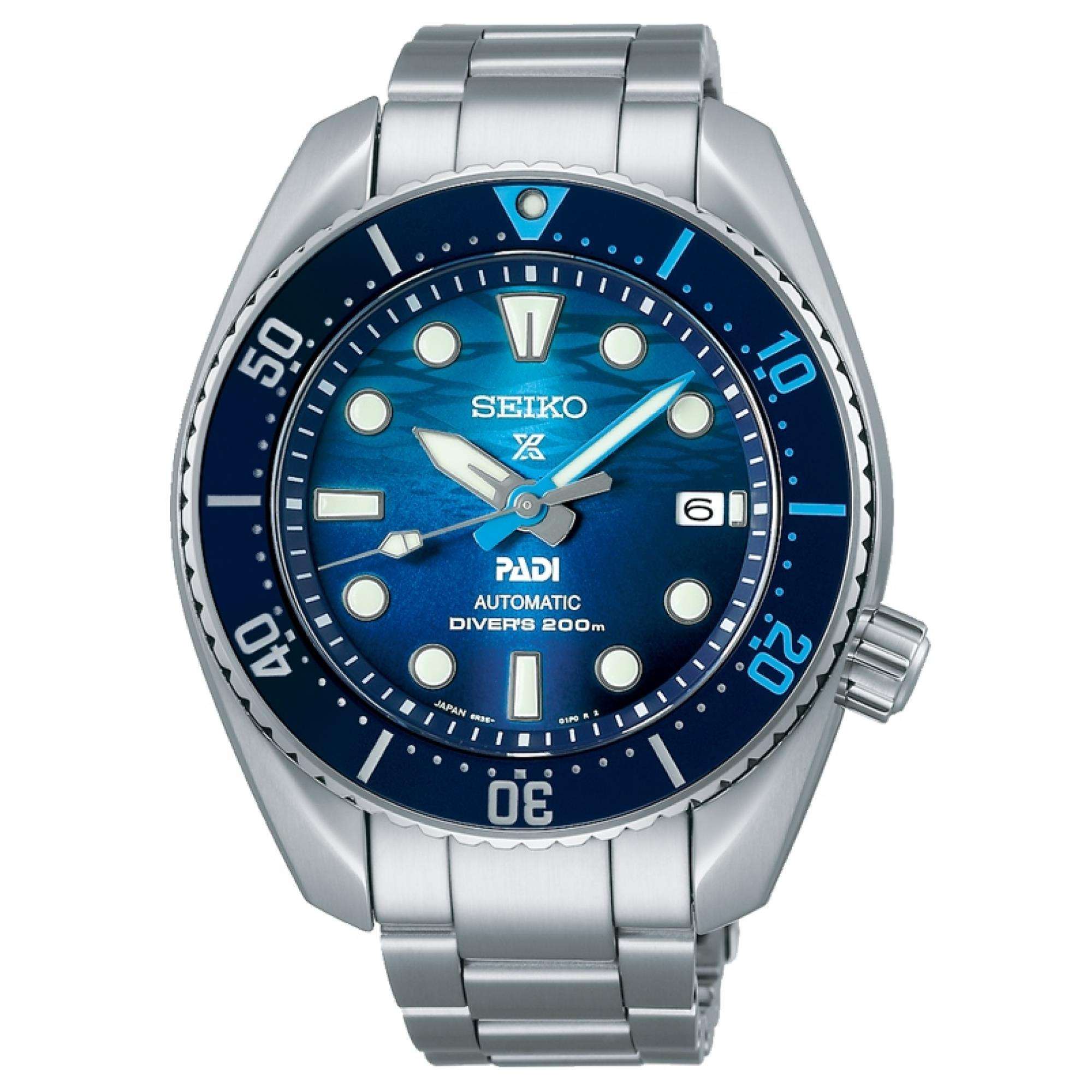 Seiko Prospex Great Blue Sumo PADI 6R35 72H Power Reserve Blue Dial Men's Watch SPB375J1