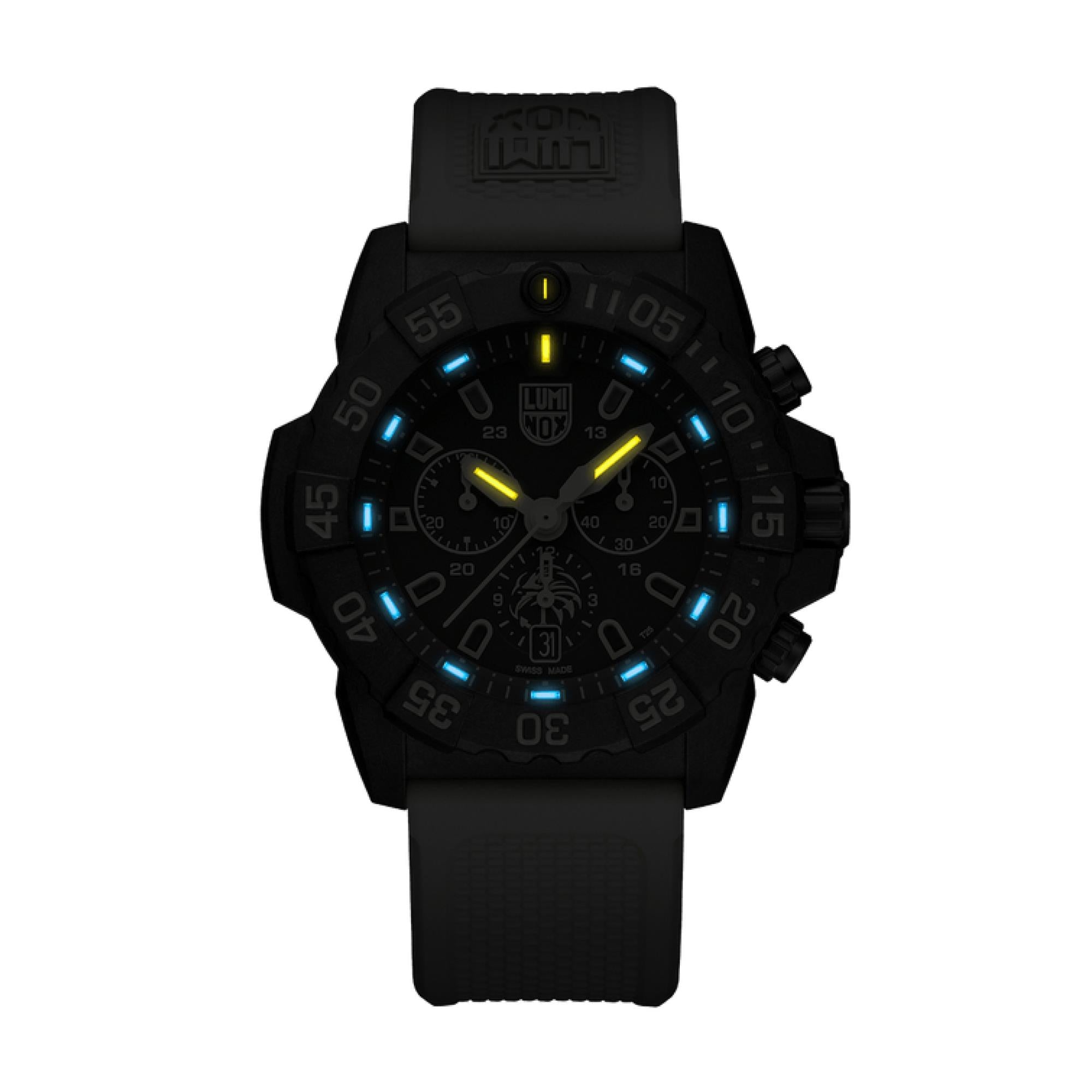 LUMINOX NAVY SEAL CHRONOGRAPH 3580 SERIES BLACK DIAL MENS WATCH XS.3590.NSF.SET