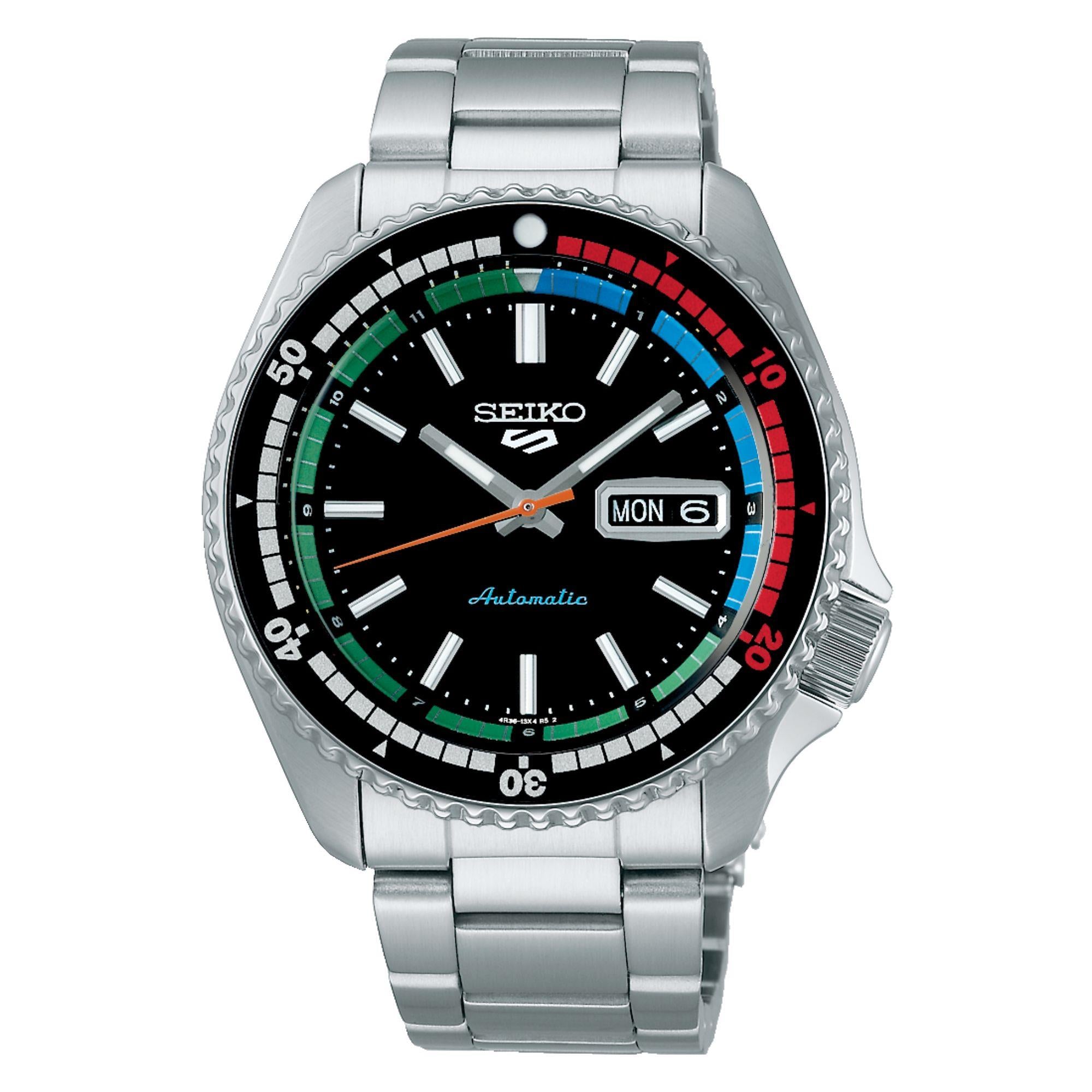 Seiko 5 Sports The New Regatta Retro Colour Collection Automatic Multicoloured Dial Men's Watch SRPK13K1