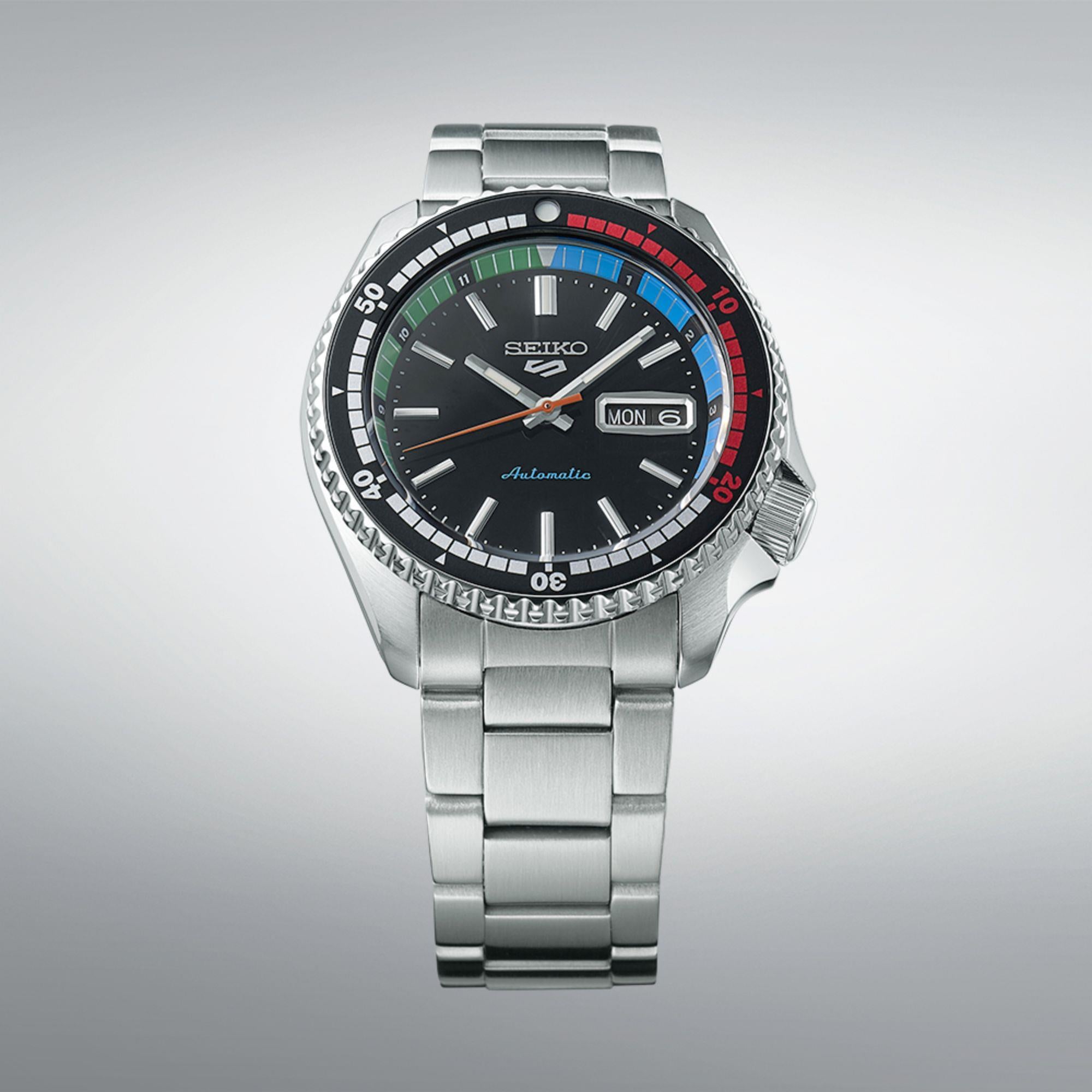 Seiko 5 Sports The New Regatta Retro Colour Collection Automatic Multicoloured Dial Men's Watch SRPK13K1