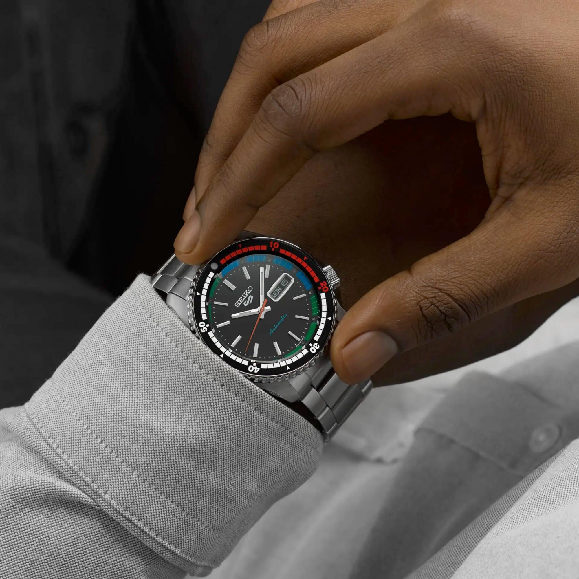 Seiko 5 Sports The New Regatta Retro Colour Collection Automatic Multicoloured Dial Men's Watch SRPK13K1