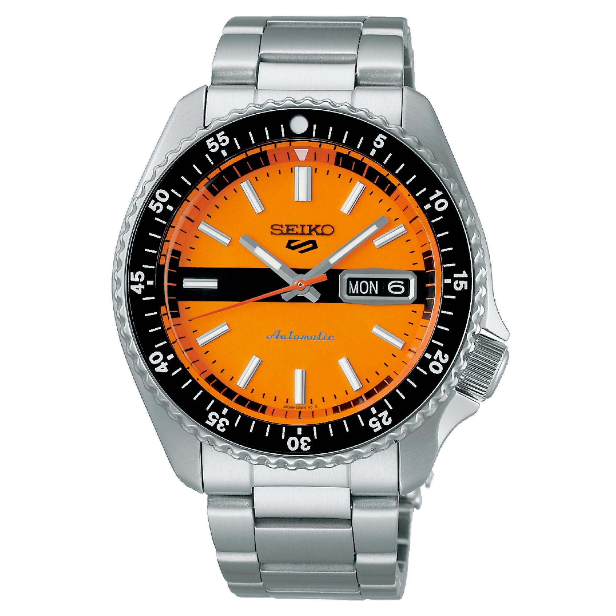Seiko 5 Sports Automatic Orange Dial Men's Watch SRPK11K1