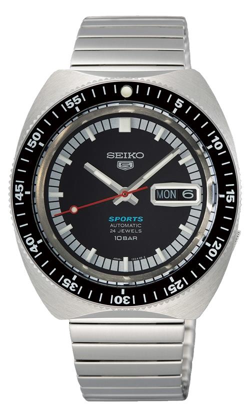 Seiko 5 Sports Limited Edition 55th Anniversary Black Dial Steel Bracelet SRPK17K1