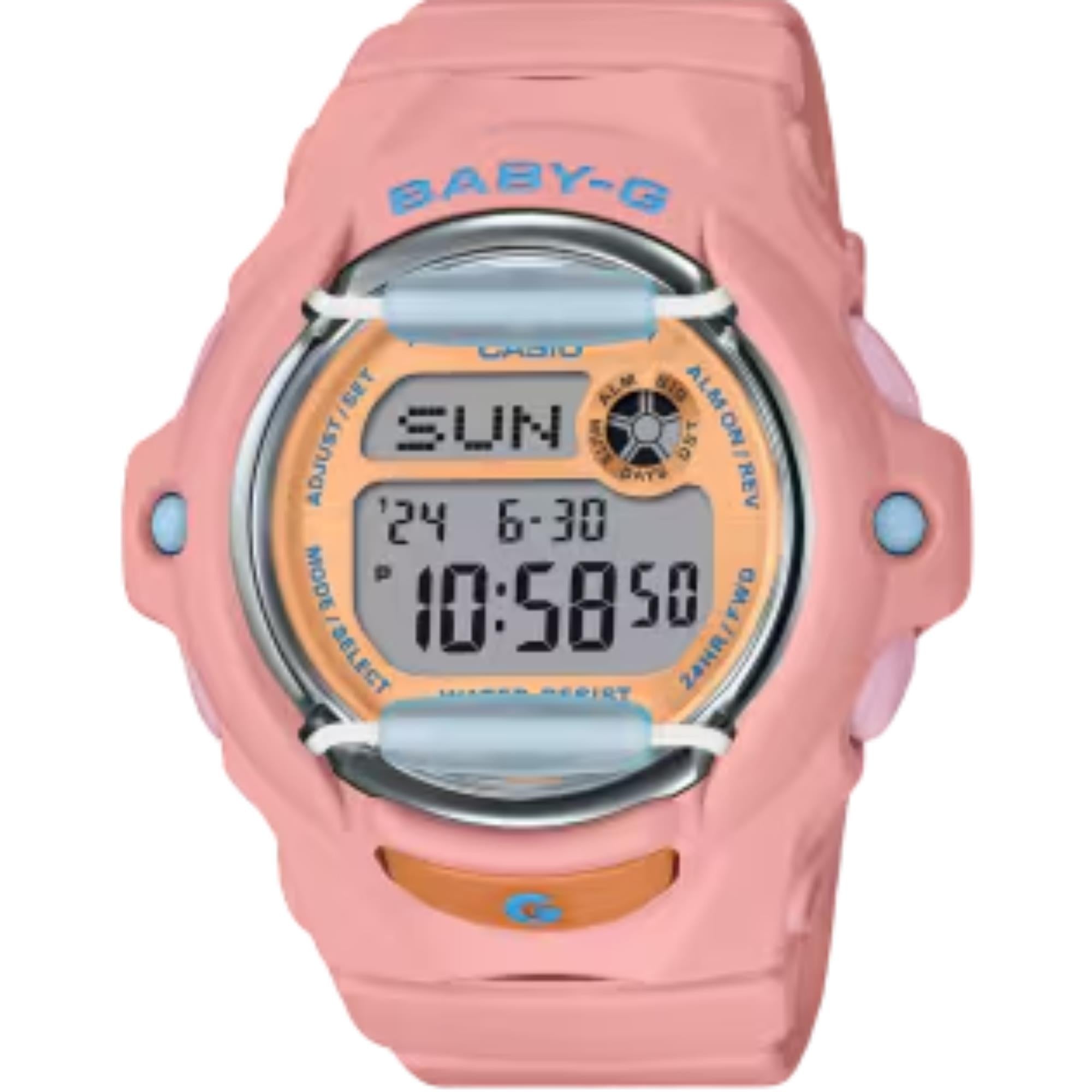 Casio Baby-G Playful Beach Orange Dial Pink Resin Strap Ladies Watch BG-169PB-4ER