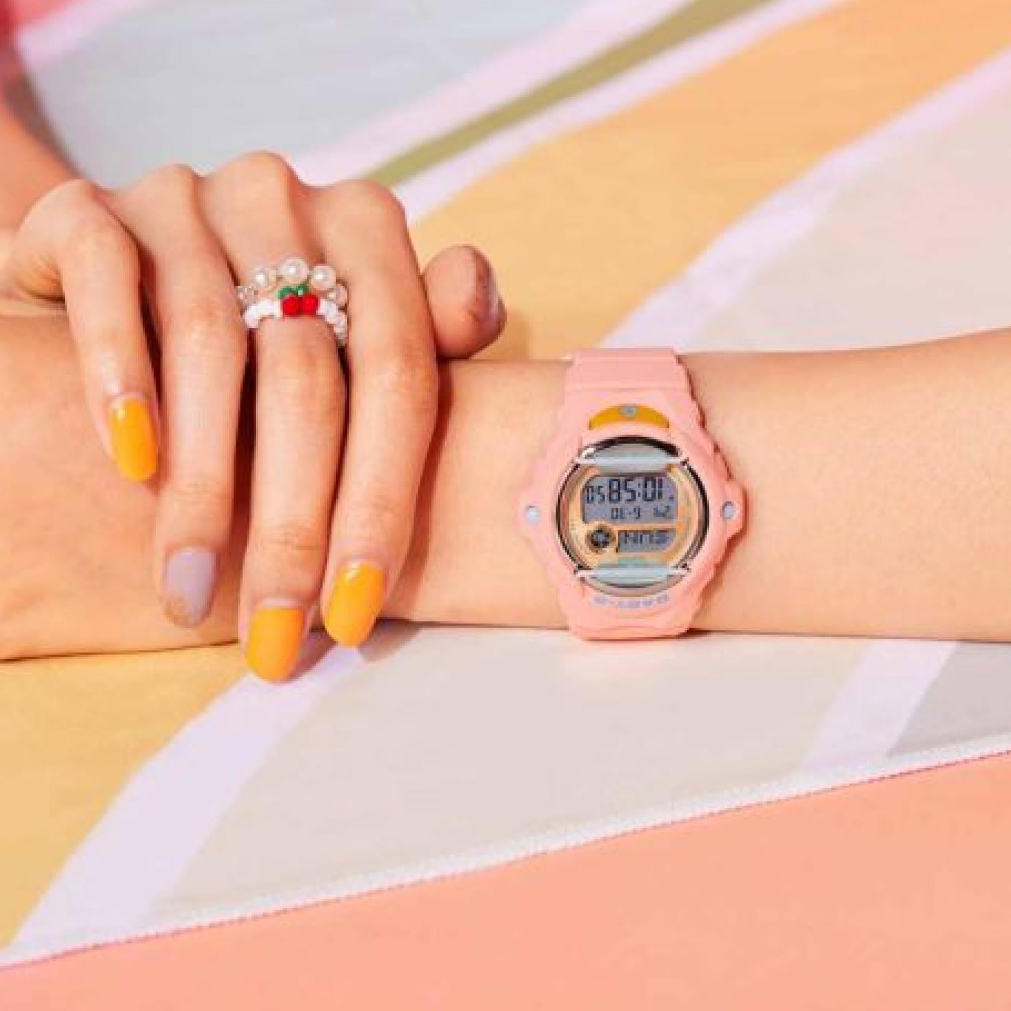 Casio Baby-G Playful Beach Orange Dial Pink Resin Strap Ladies Watch BG-169PB-4ER