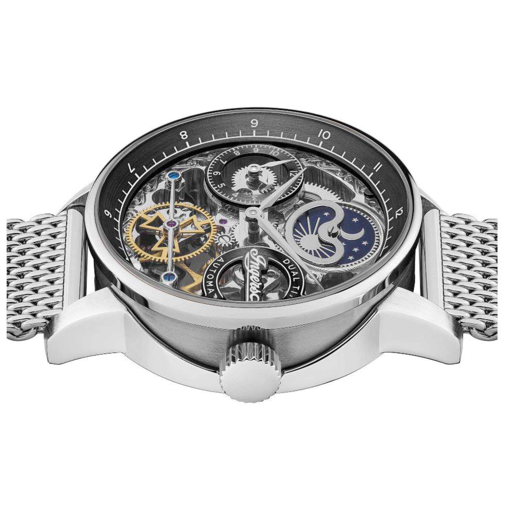 Ingersoll The Jazz 1892 Automatic Black Dial Silver Steel Bracelet Men's Watch I07708