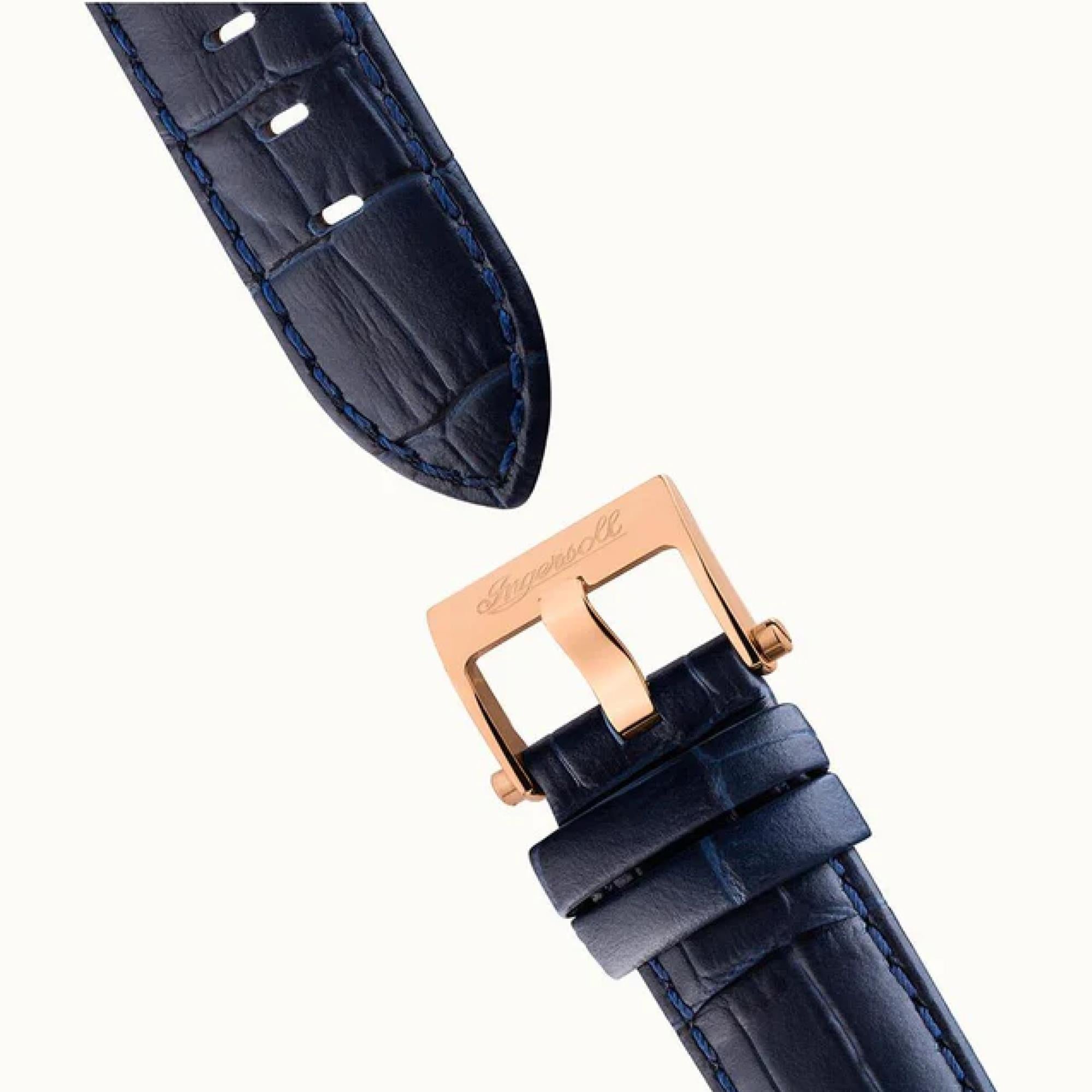 Ingersoll The Swing 1892 Gents Automatic Watch Blue Dial Blue Leather Strap I12702