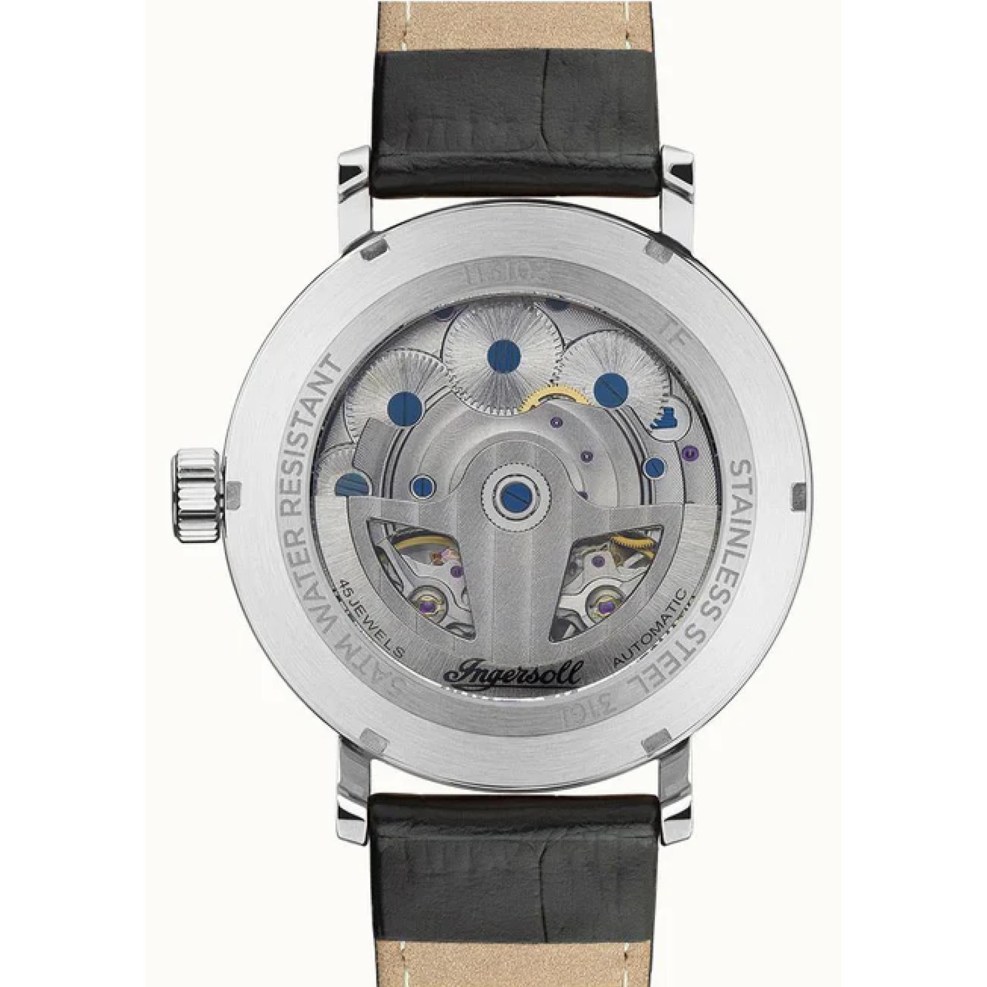 Ingersoll The Tennessee 1892 Automatic Men's Watch Grey Dial Black Leather Strap I13103