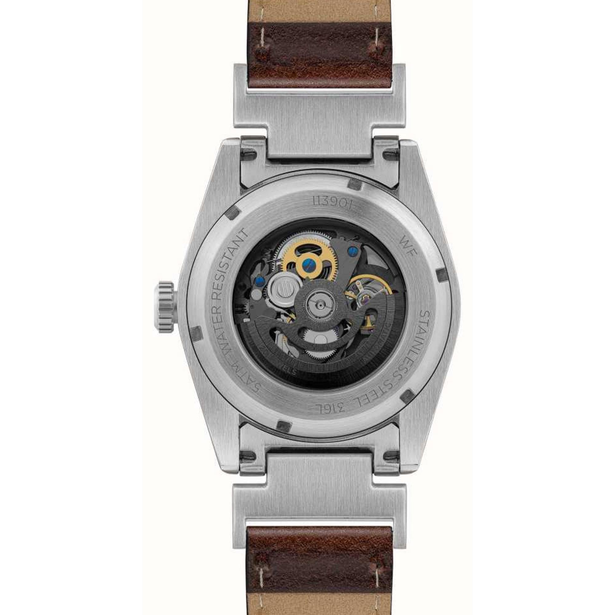 Ingersoll The Scovill 1892 Automatic Black Dial Brown Leather Strap Men's Watch I13901