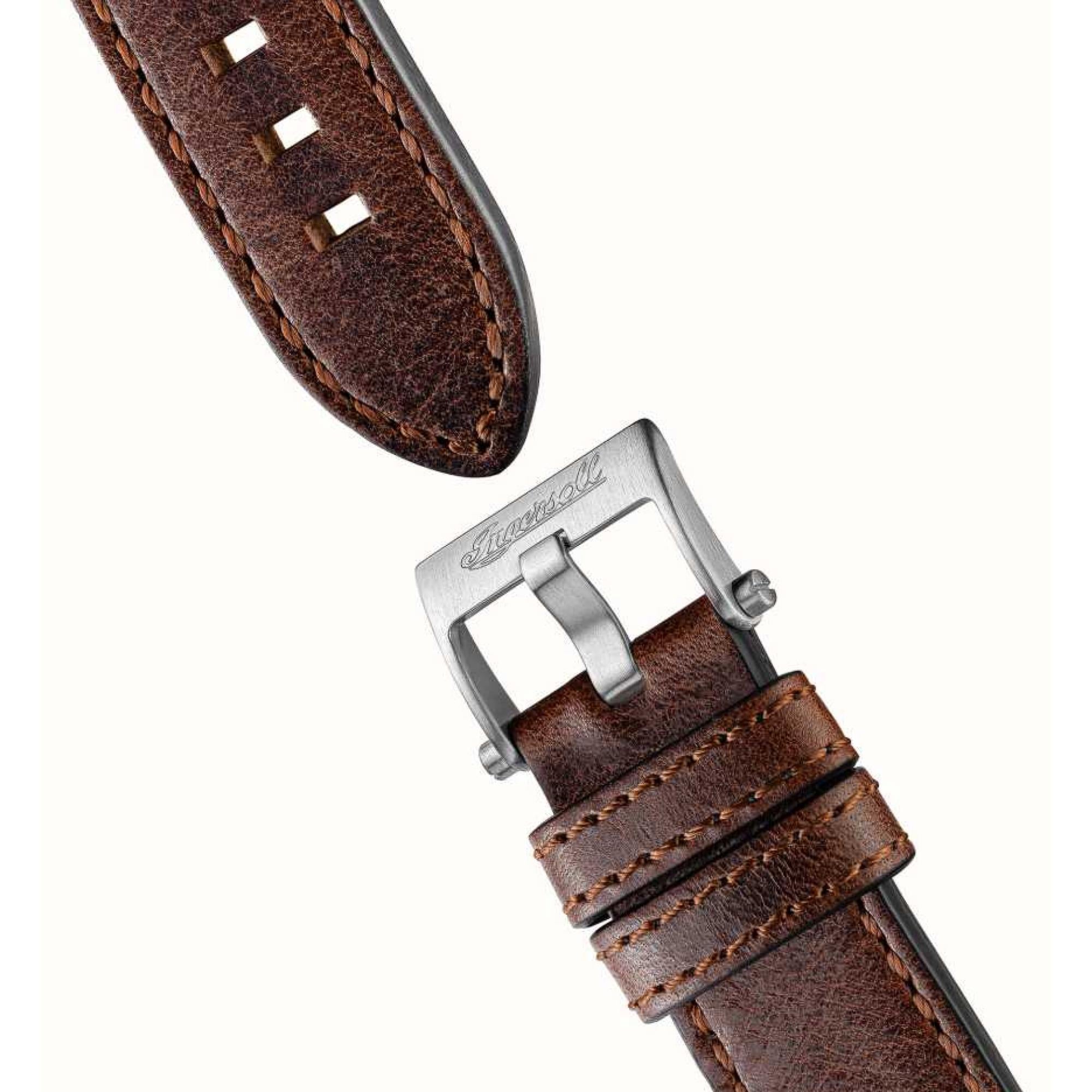 Ingersoll The Scovill 1892 Automatic Black Dial Brown Leather Strap Men's Watch I13901