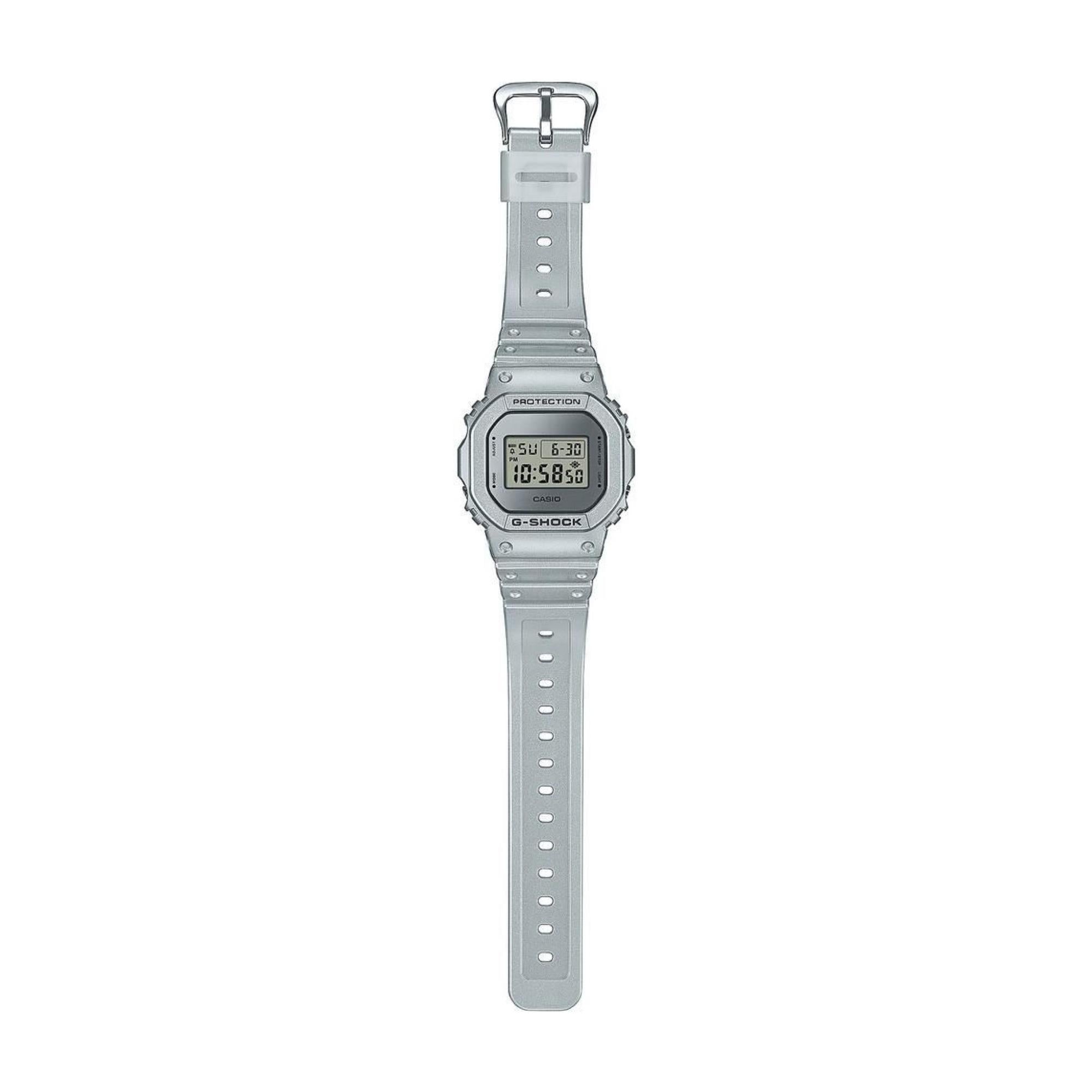 Casio G-Shock Metallic Silver Digital Mens Watch DW-5600FF-8ER
