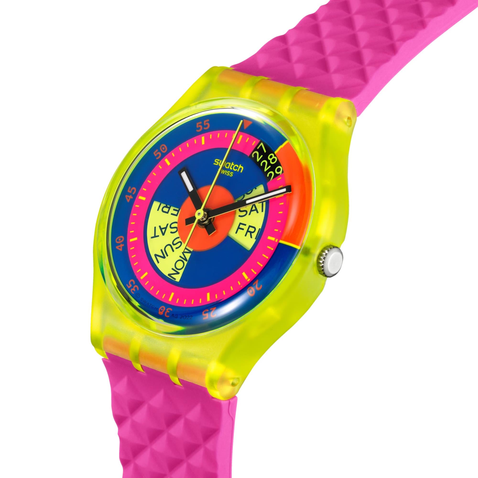 Swatch Shades of Neon Ladies Watch SO28J700