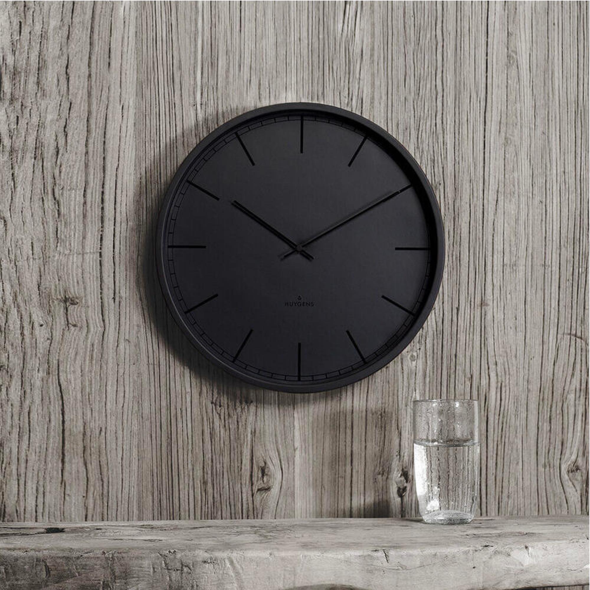 Huygens Black Tone Series Index Wall Clock 35cm HU16002