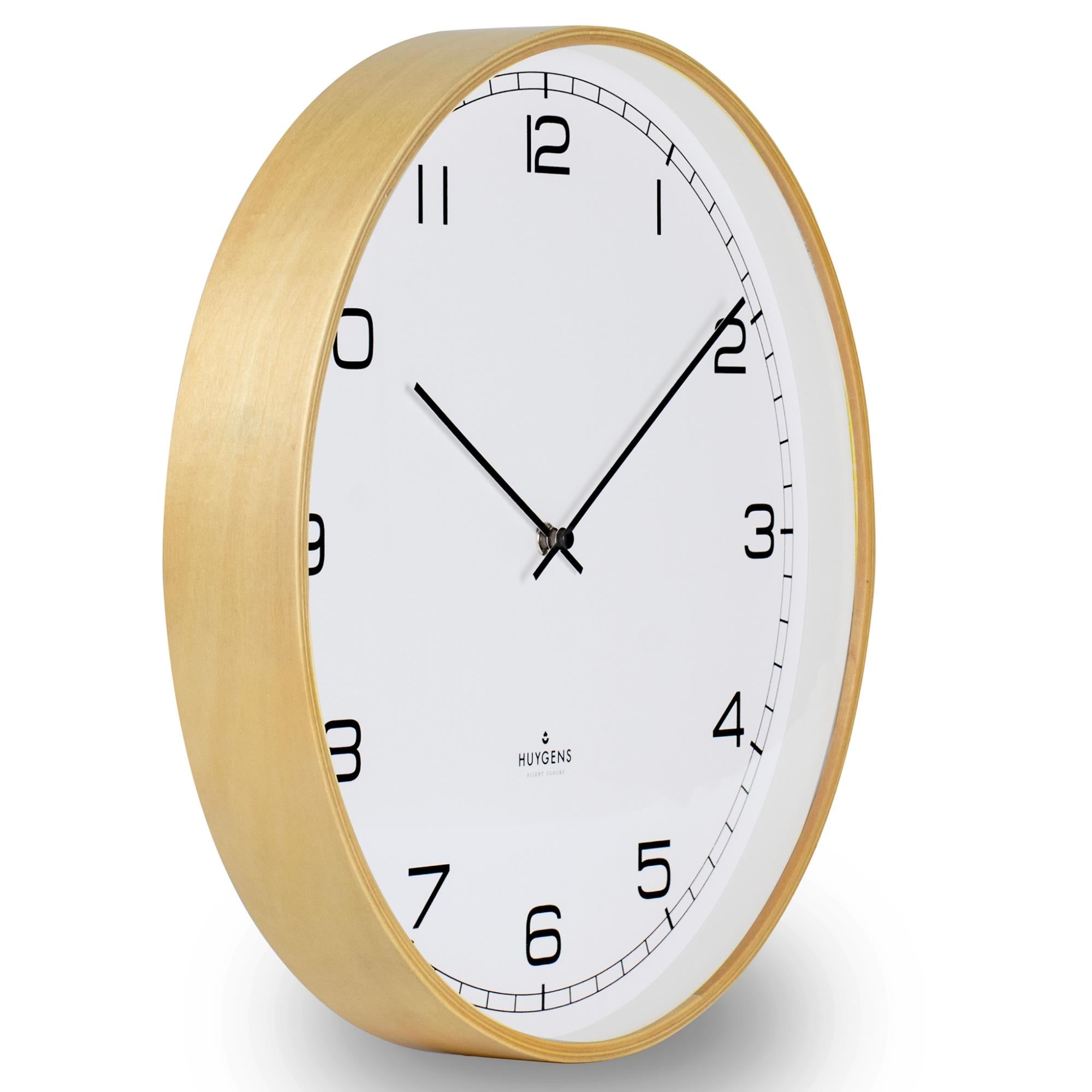 Huygens Wood Index Wall Clock 45cm HU17003