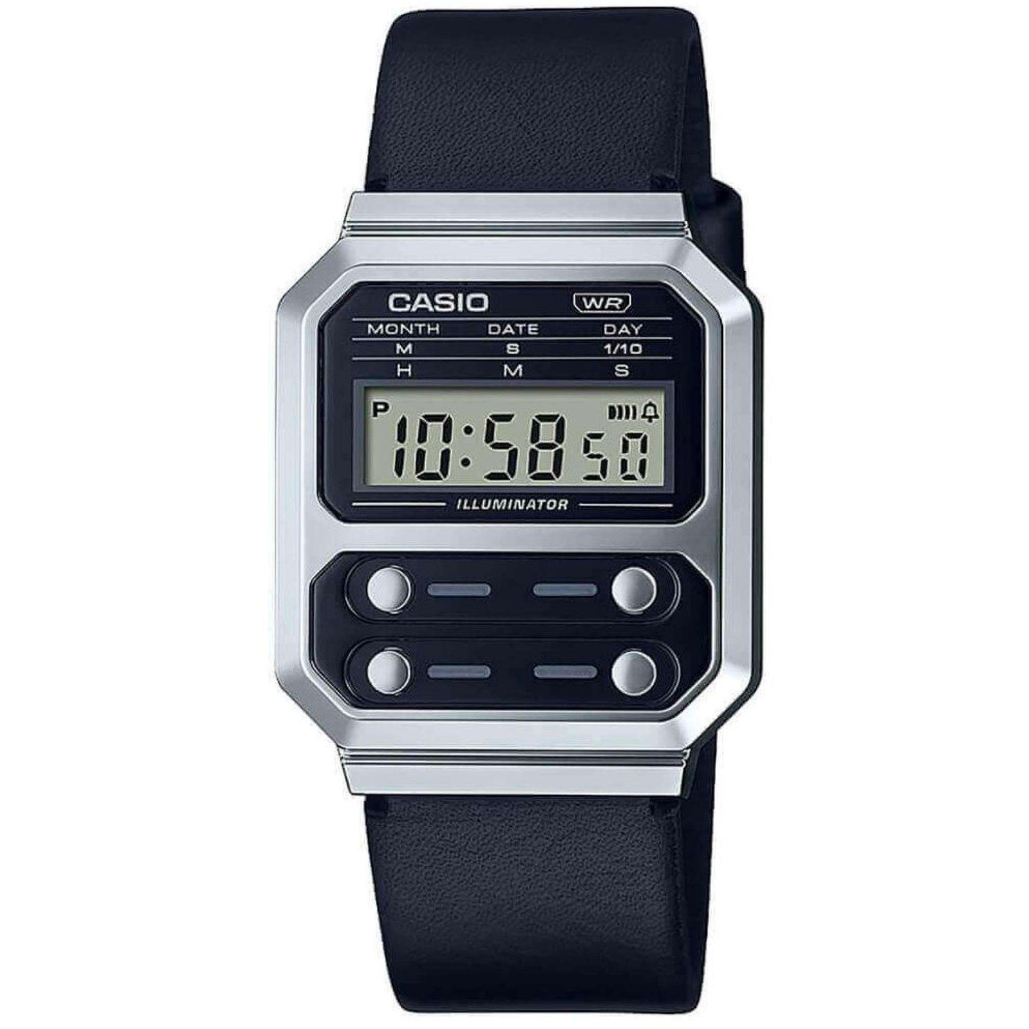 Casio Vintage Quartz Black Unisex Watch A100WEL-1AEF
