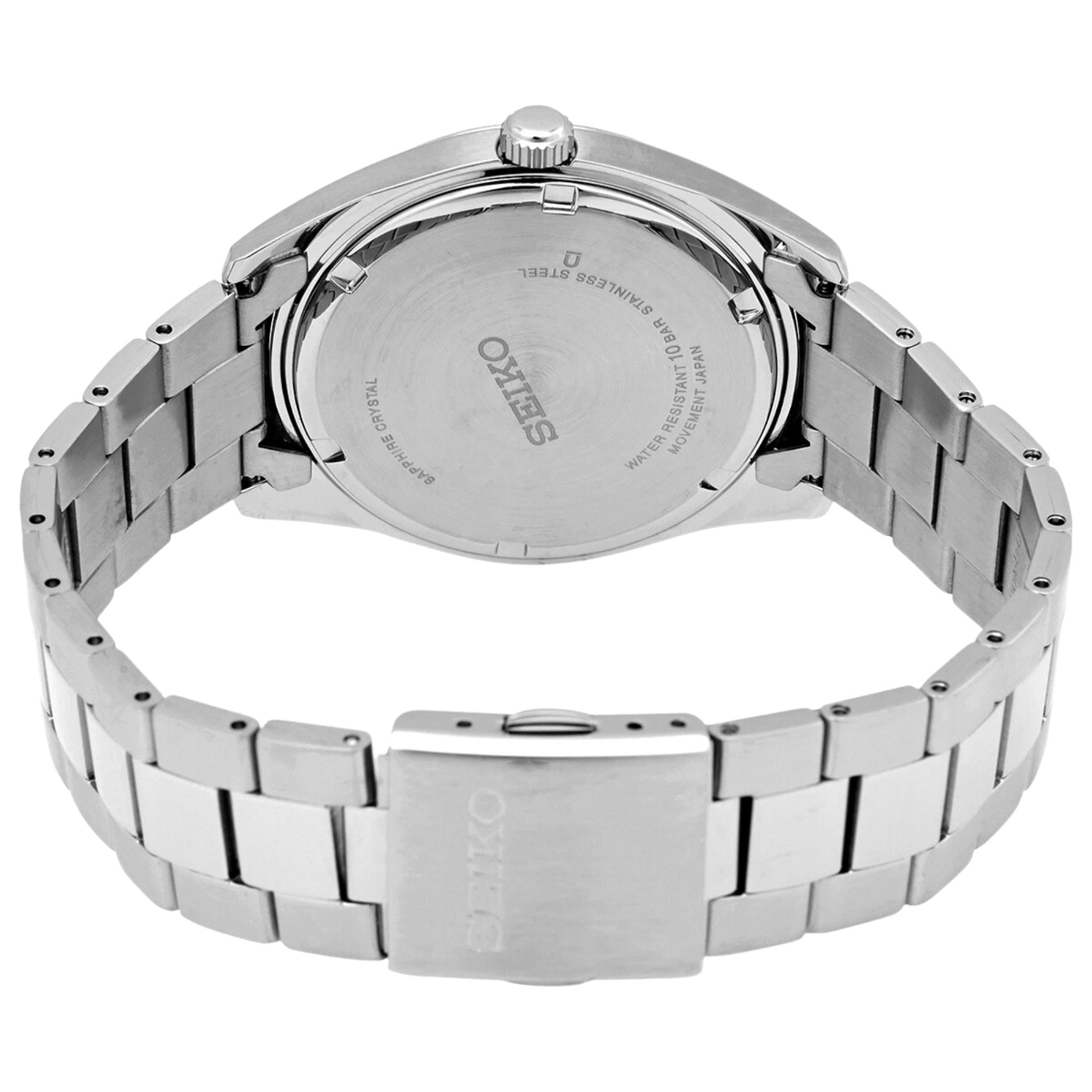 Seiko Conceptual Quartz Grey Sunburst Dial Steel Strap Men's Watch SUR343P1