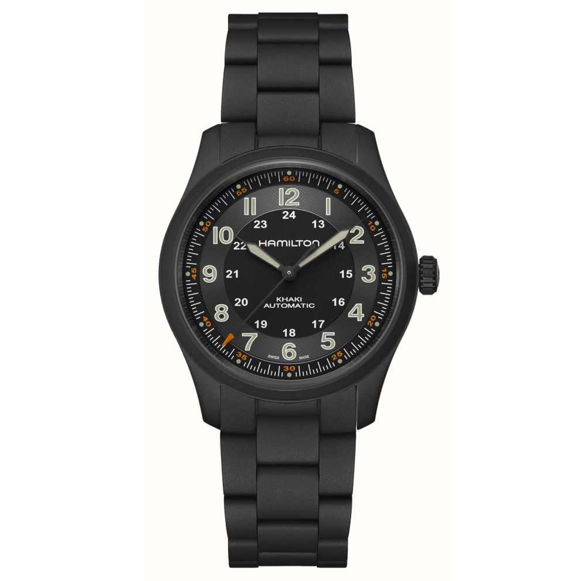 Hamilton Khaki Field Titanium Automatic Black Dial Men's Watch H70215130