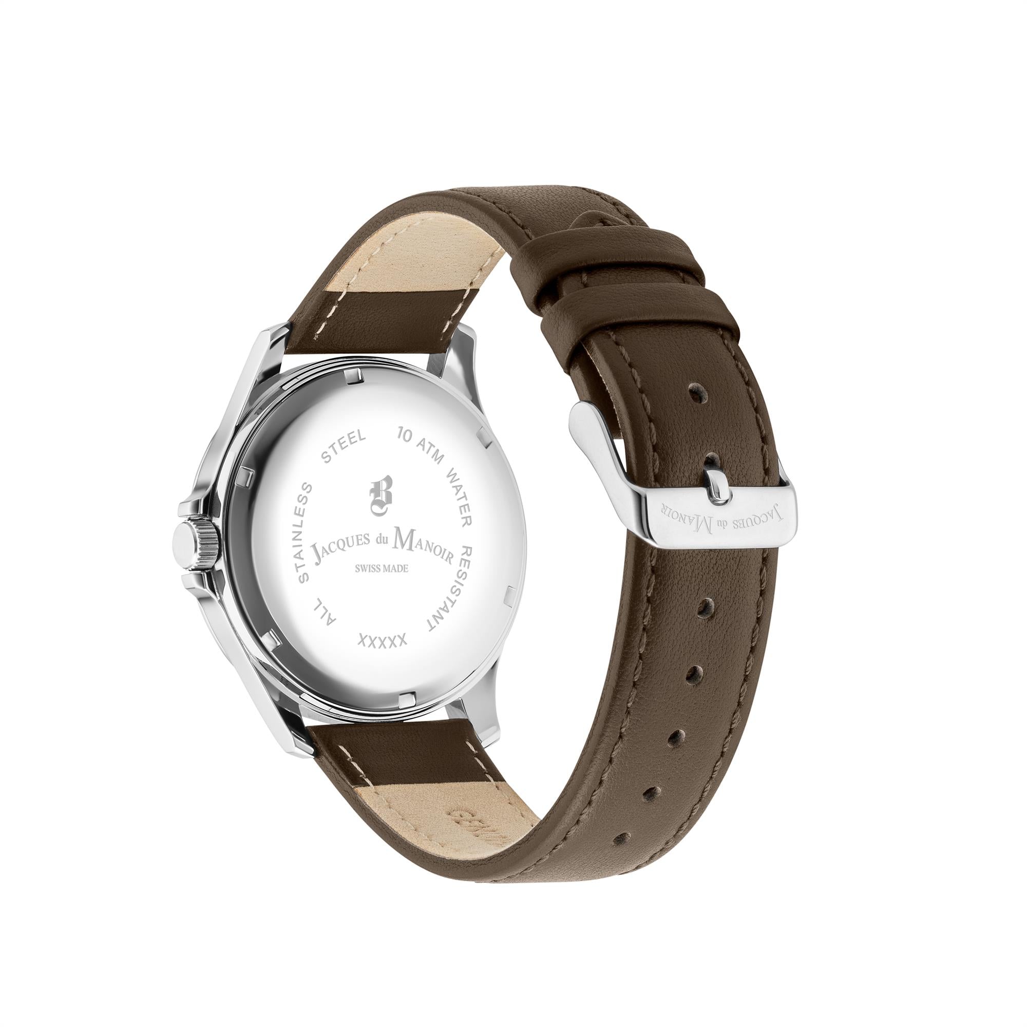 JDM Military Alpha I Blue Dial Brown Leather Strap JDM-WG001-03