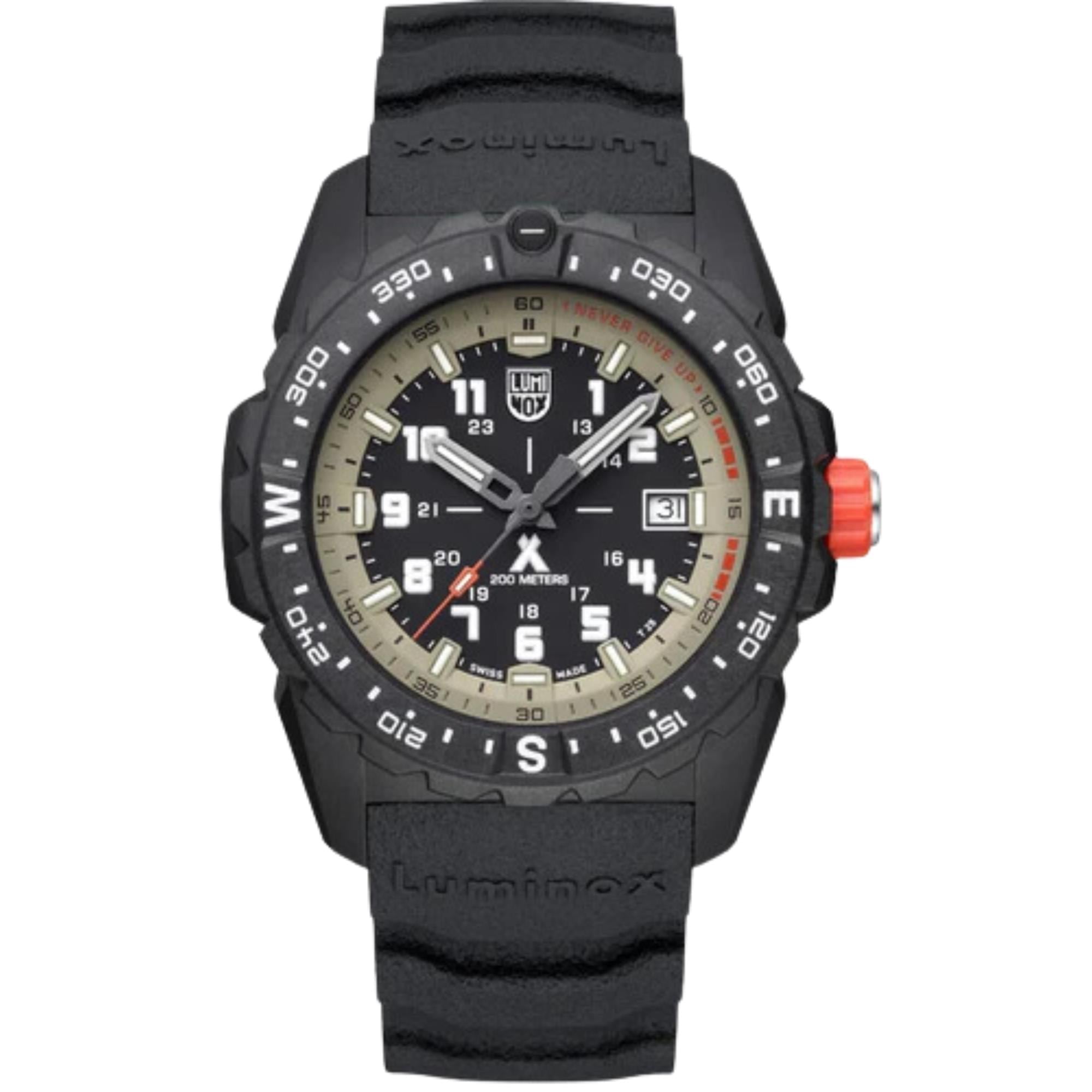Luminox Bear Grylls Survival Quartz Black Dial Black Silicone Strap Men's Watch XB.3731