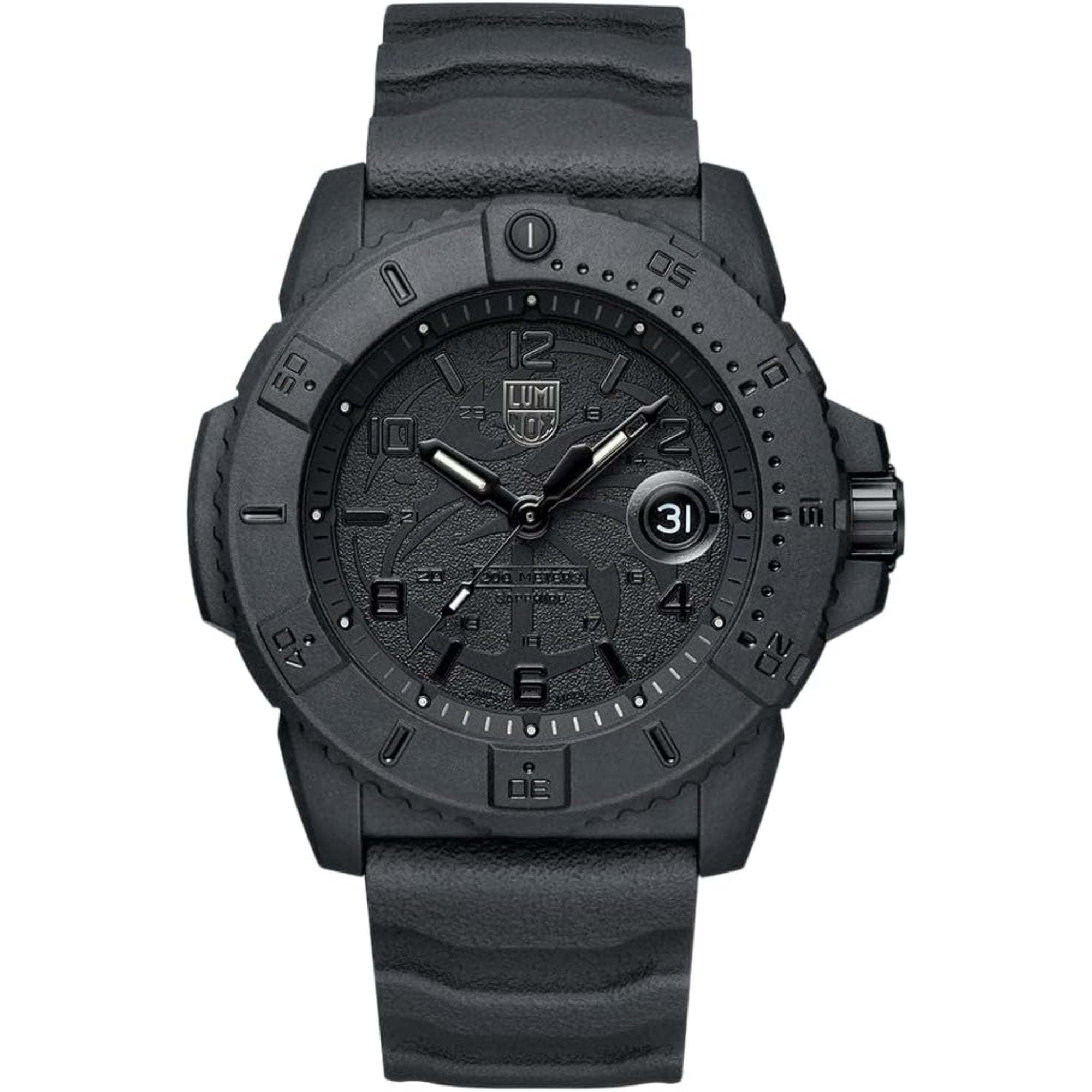 Luminox Navy Seal Foundation BlackOut Black Dial Rubber Strap Men's Watch XS.3601.BO.NSF